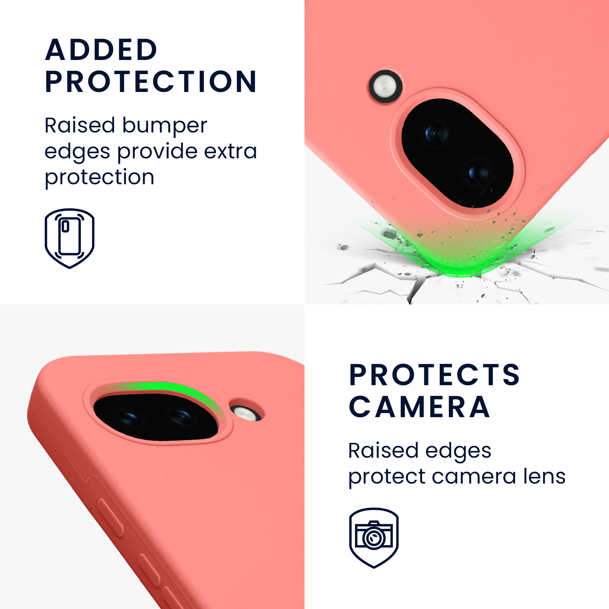 Pouzdro pro Google Pixel 10a kwmobile silikonové - pastelová korálová