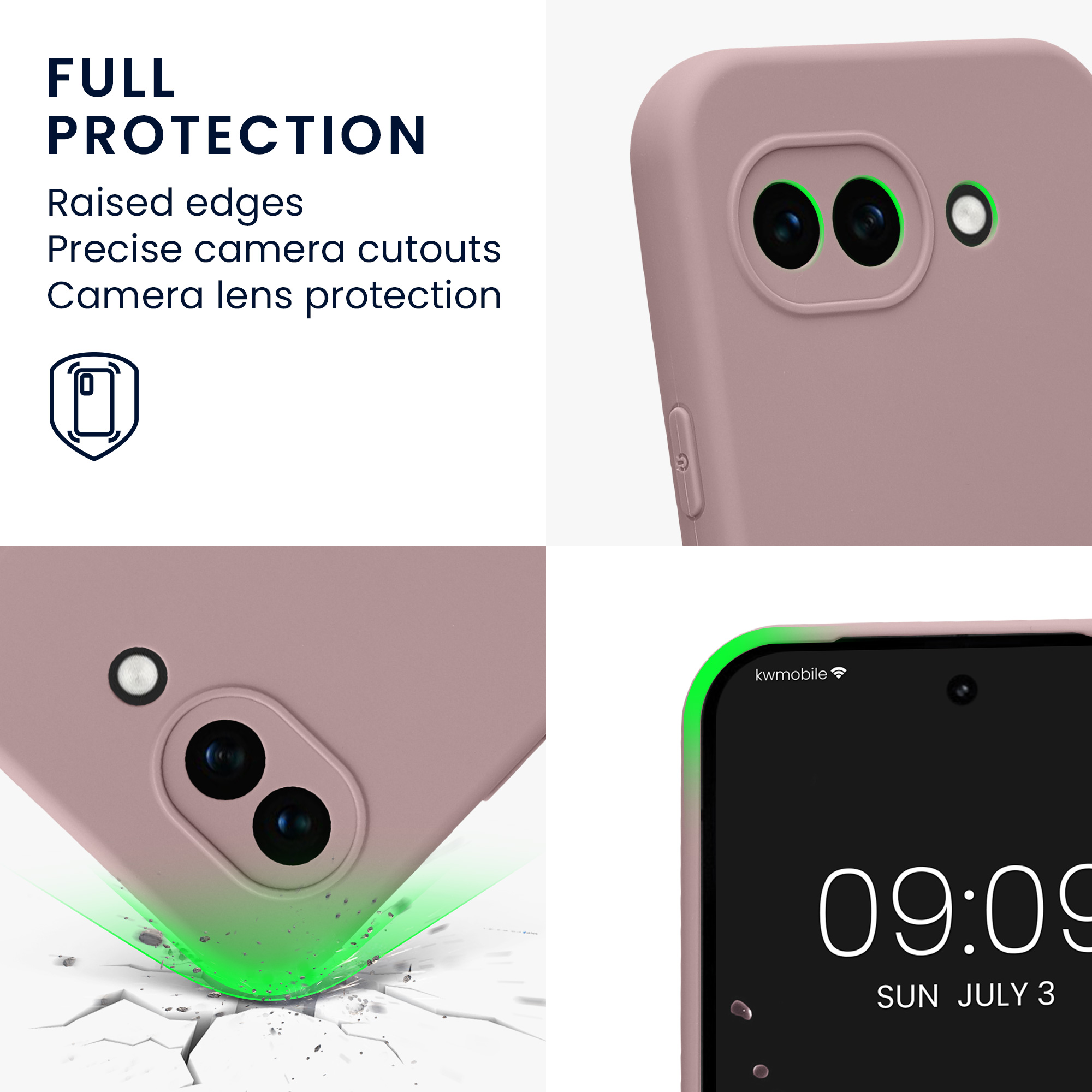 Pouzdro pro Google Pixel 10a kwmobile tenké TPU - světle lila