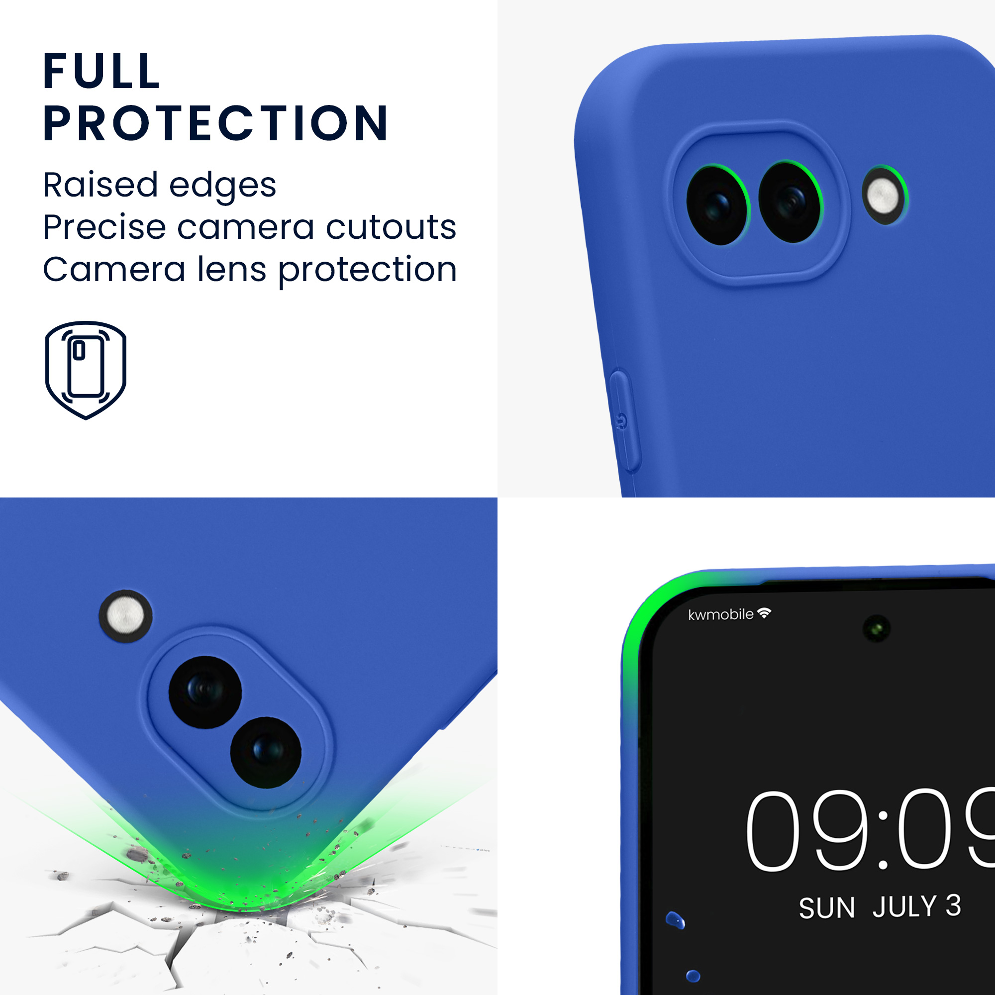 Pouzdro pro Google Pixel 10a kwmobile tenké TPU - baltská modrá