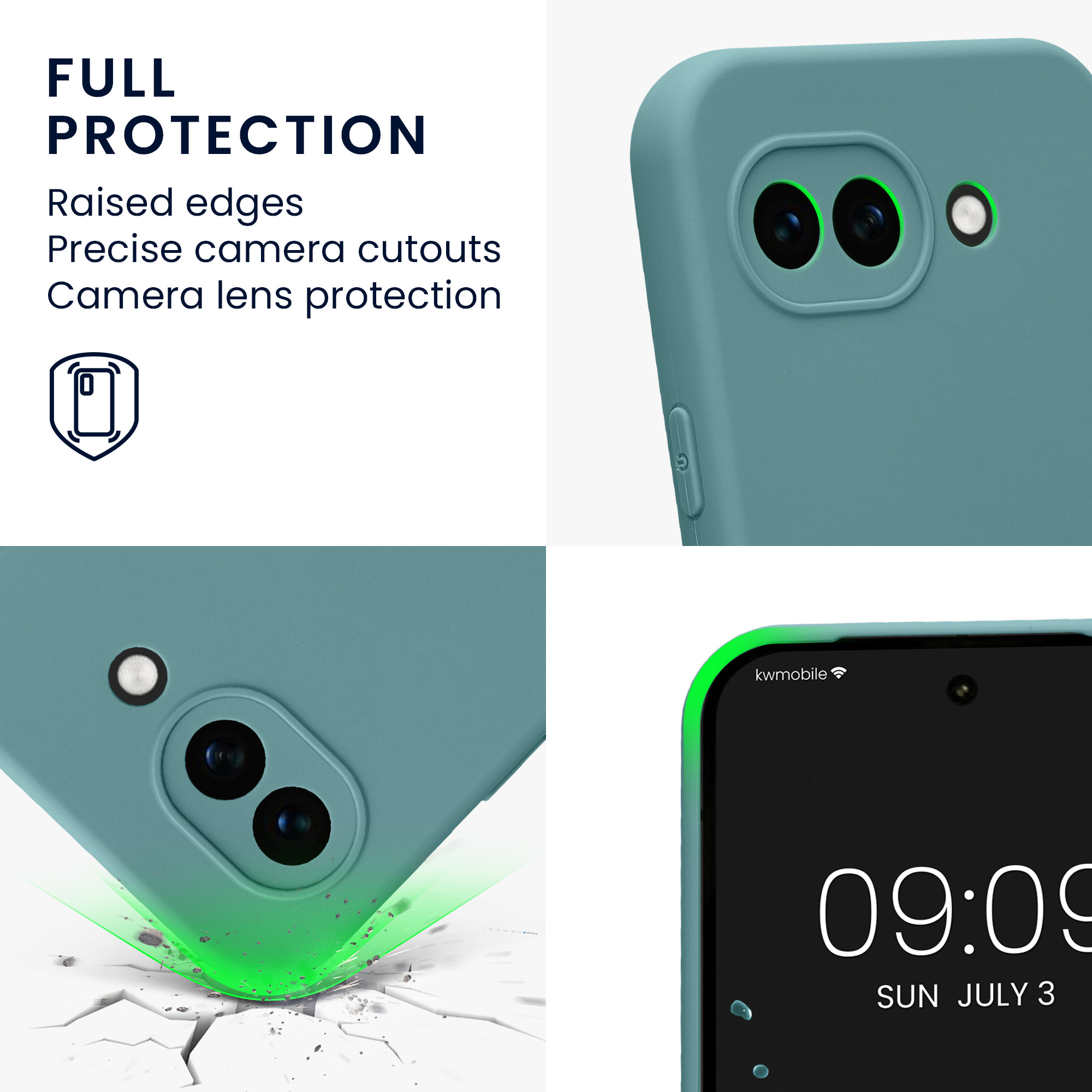 Pouzdro pro Google Pixel 10a kwmobile tenké TPU - arktická noc