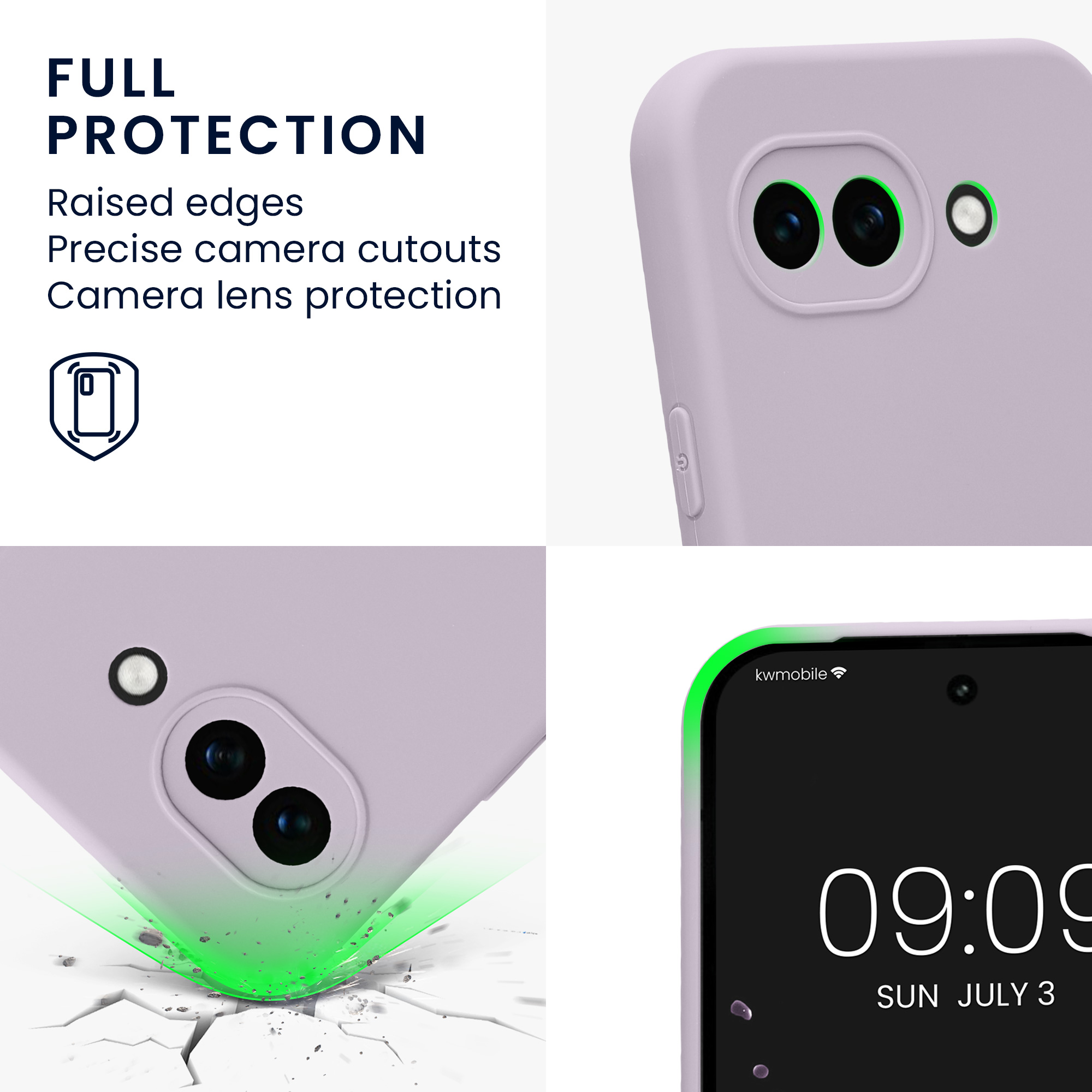 Pouzdro pro Google Pixel 10a kwmobile tenké TPU - levandulová