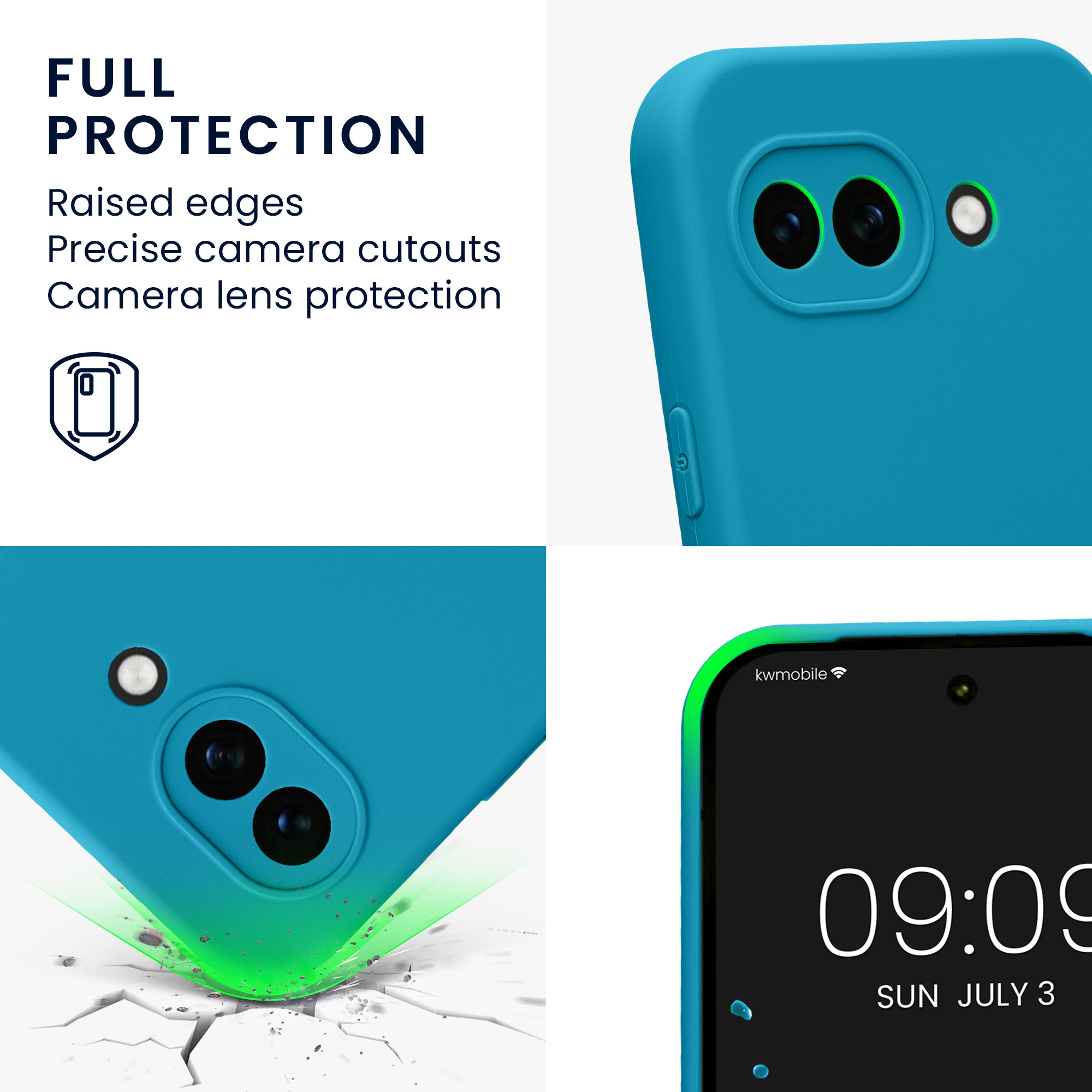 Pouzdro pro Google Pixel 10a kwmobile tenké TPU - karibská modrá
