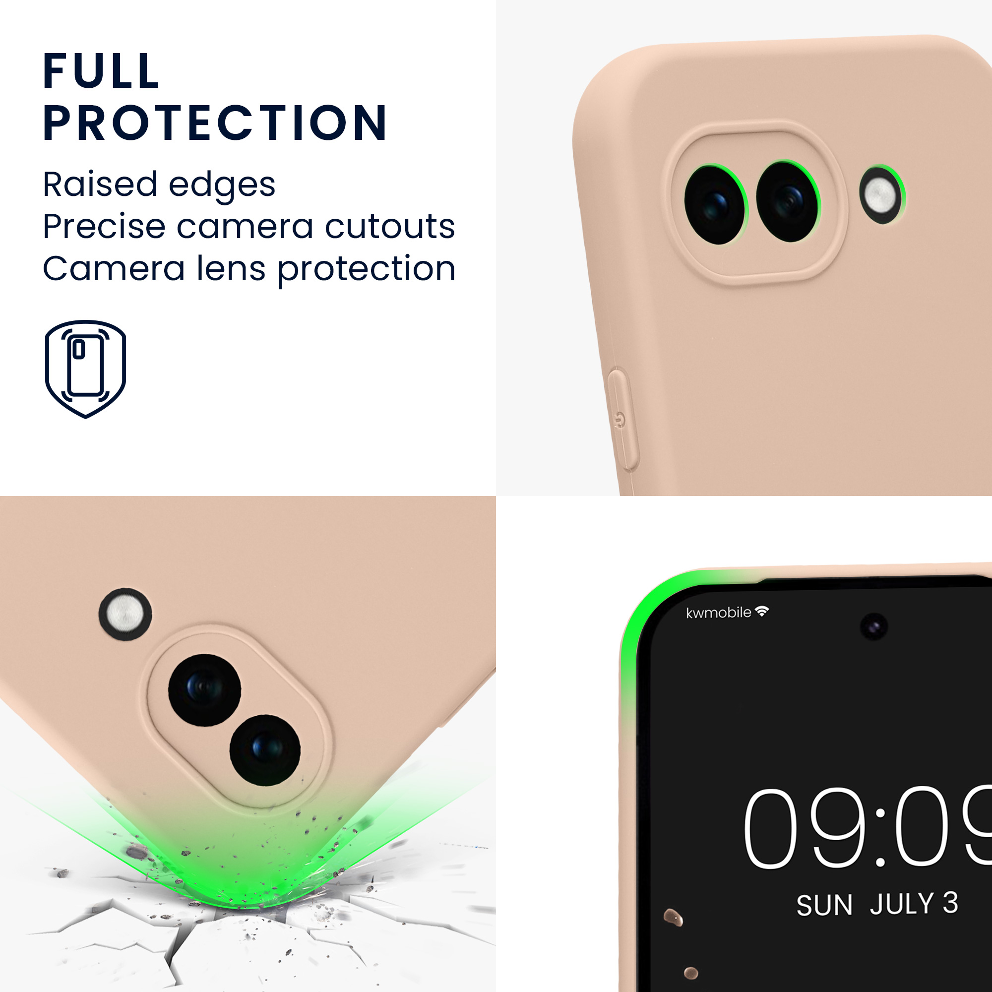 Pouzdro pro Google Pixel 10a kwmobile tenké TPU - kokosová
