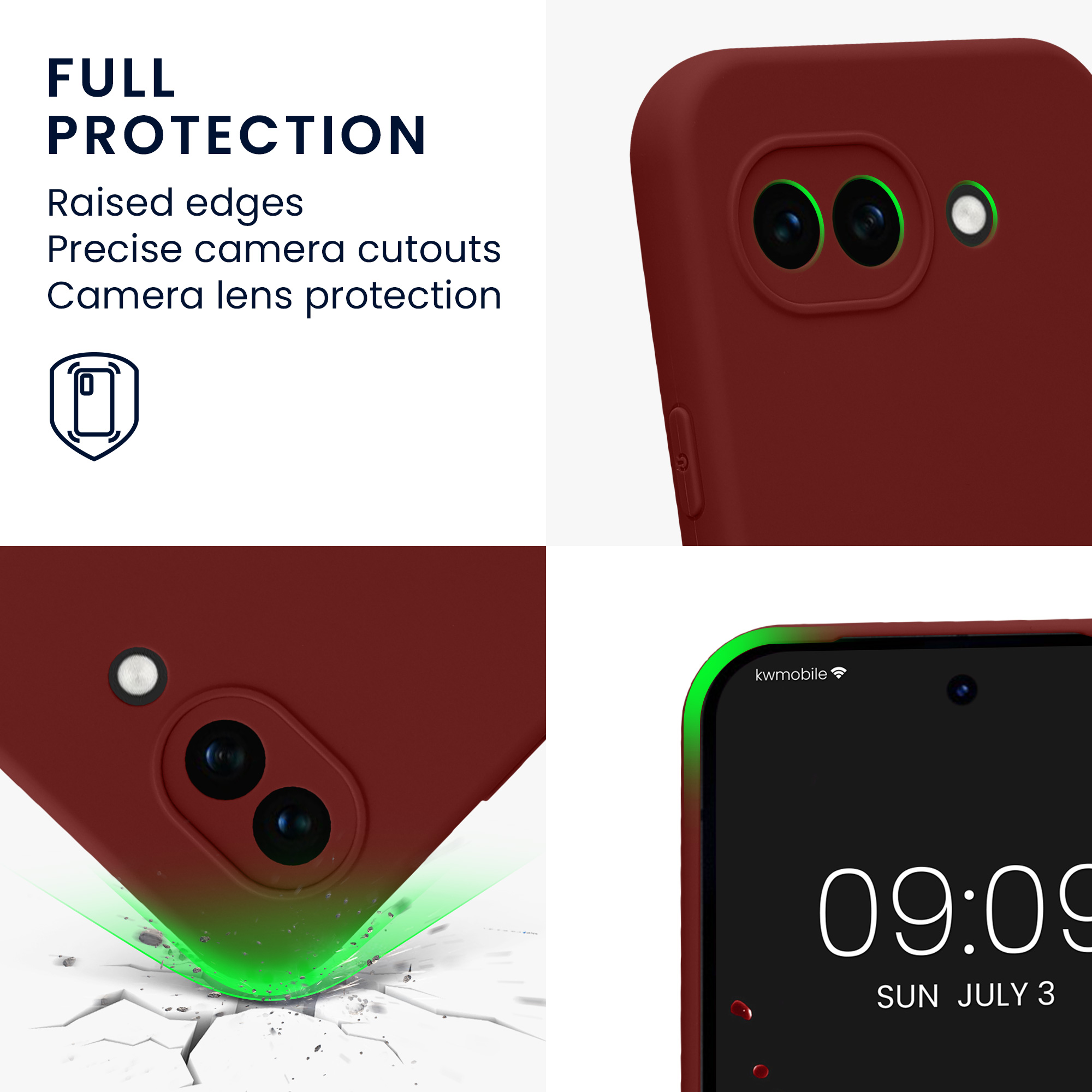 Pouzdro pro Google Pixel 10a kwmobile tenké TPU - hnědočervená