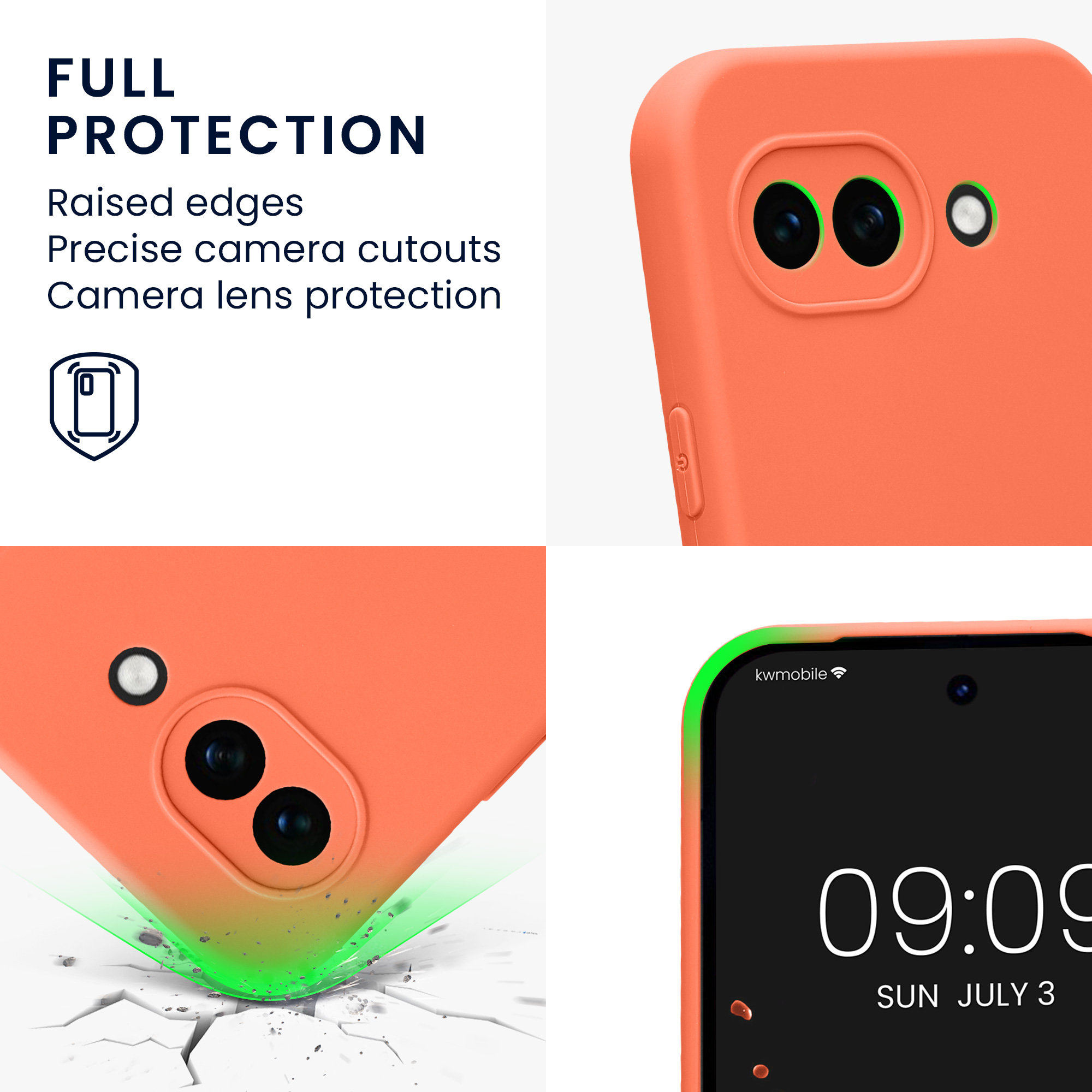 Pouzdro pro Google Pixel 10a kwmobile tenké TPU - sytá korálová