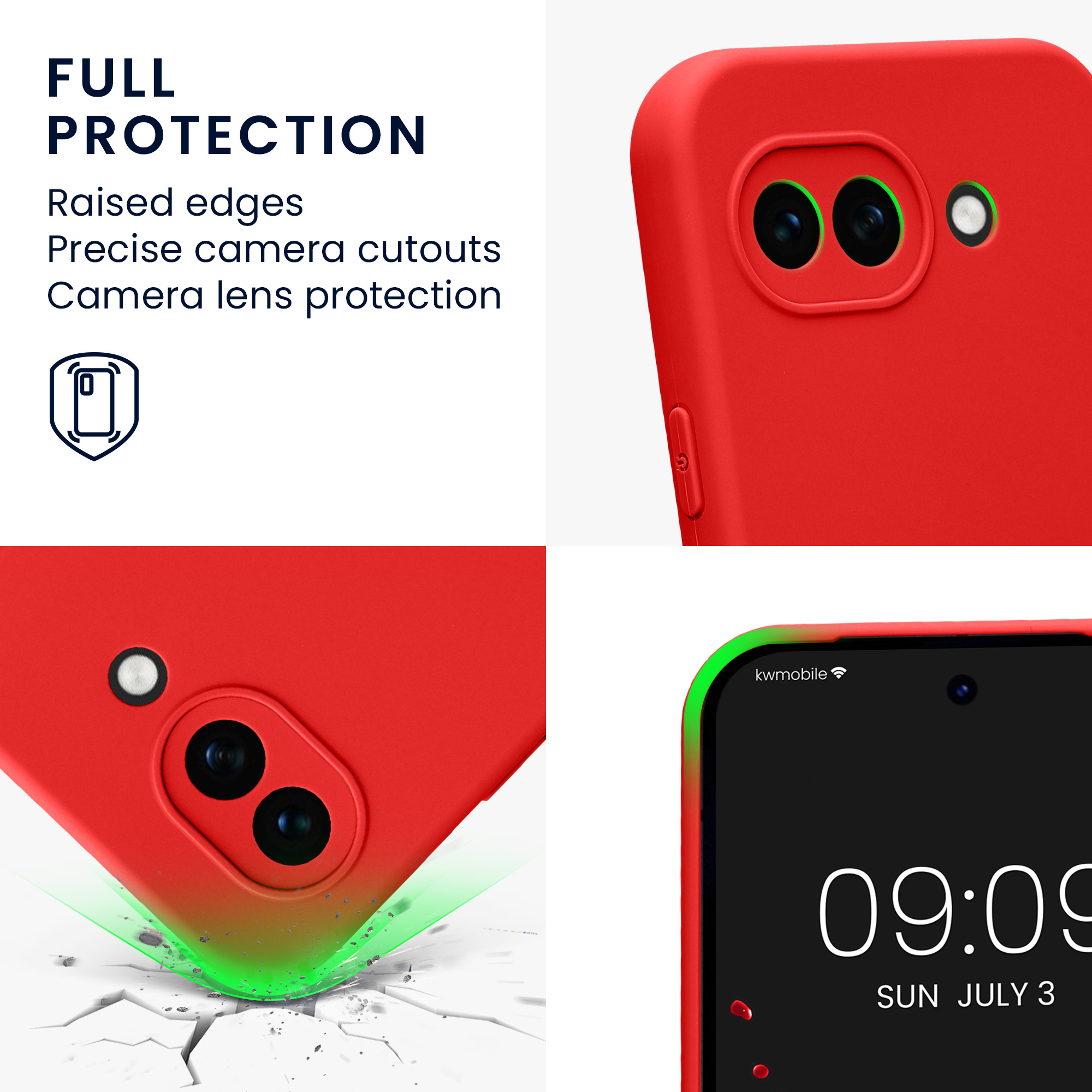 Pouzdro pro Google Pixel 10a kwmobile tenké TPU - klasická červená