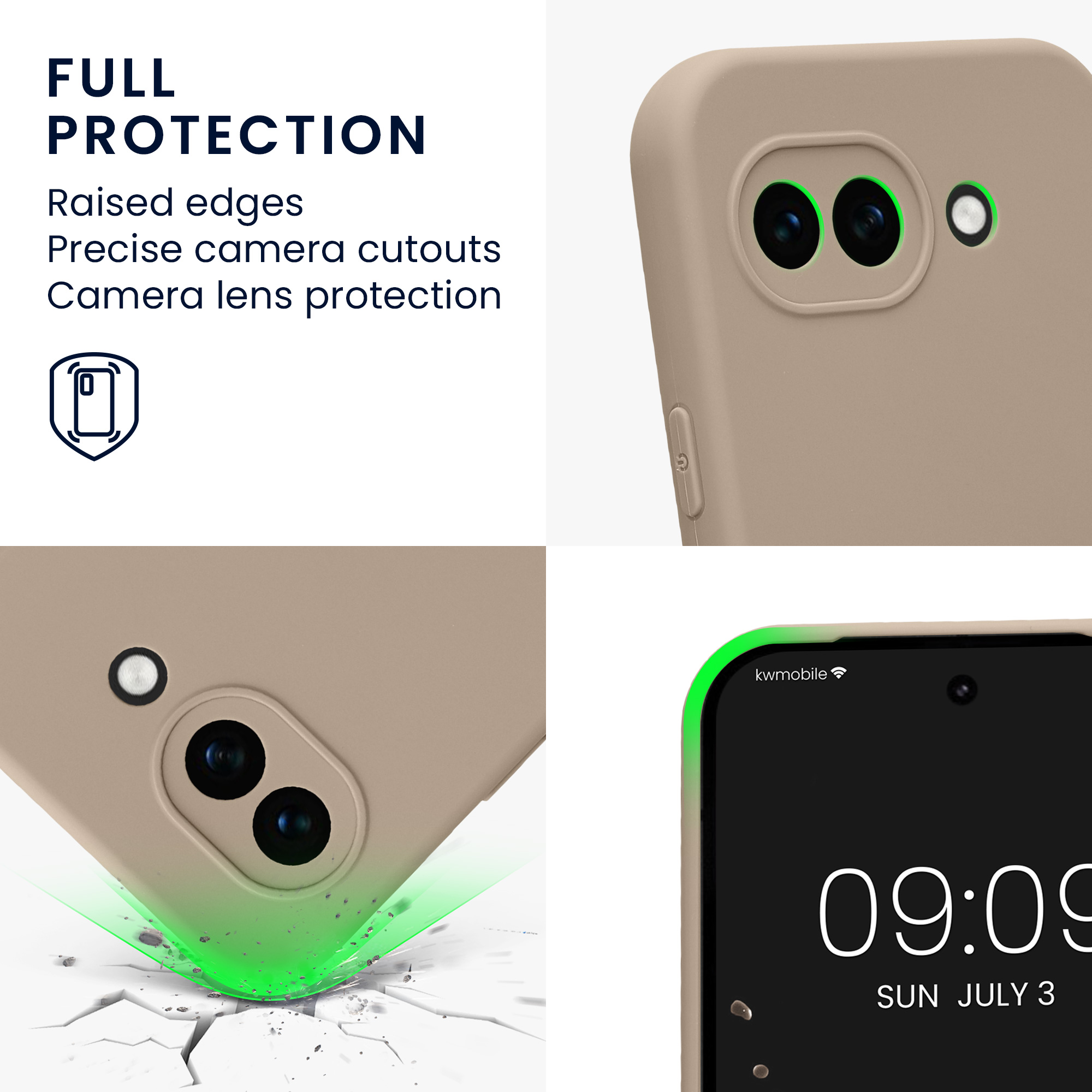 Pouzdro pro Google Pixel 10a kwmobile tenké TPU - krémová