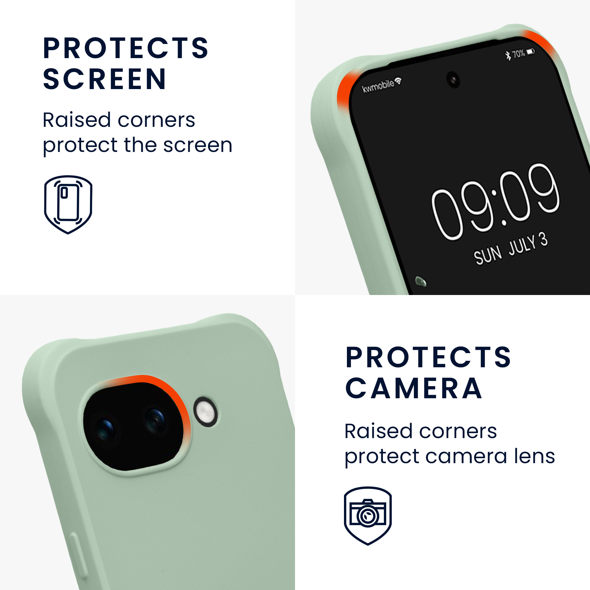 Crossbody kryt kwmobile pro Google Pixel 10a - šedozelená
