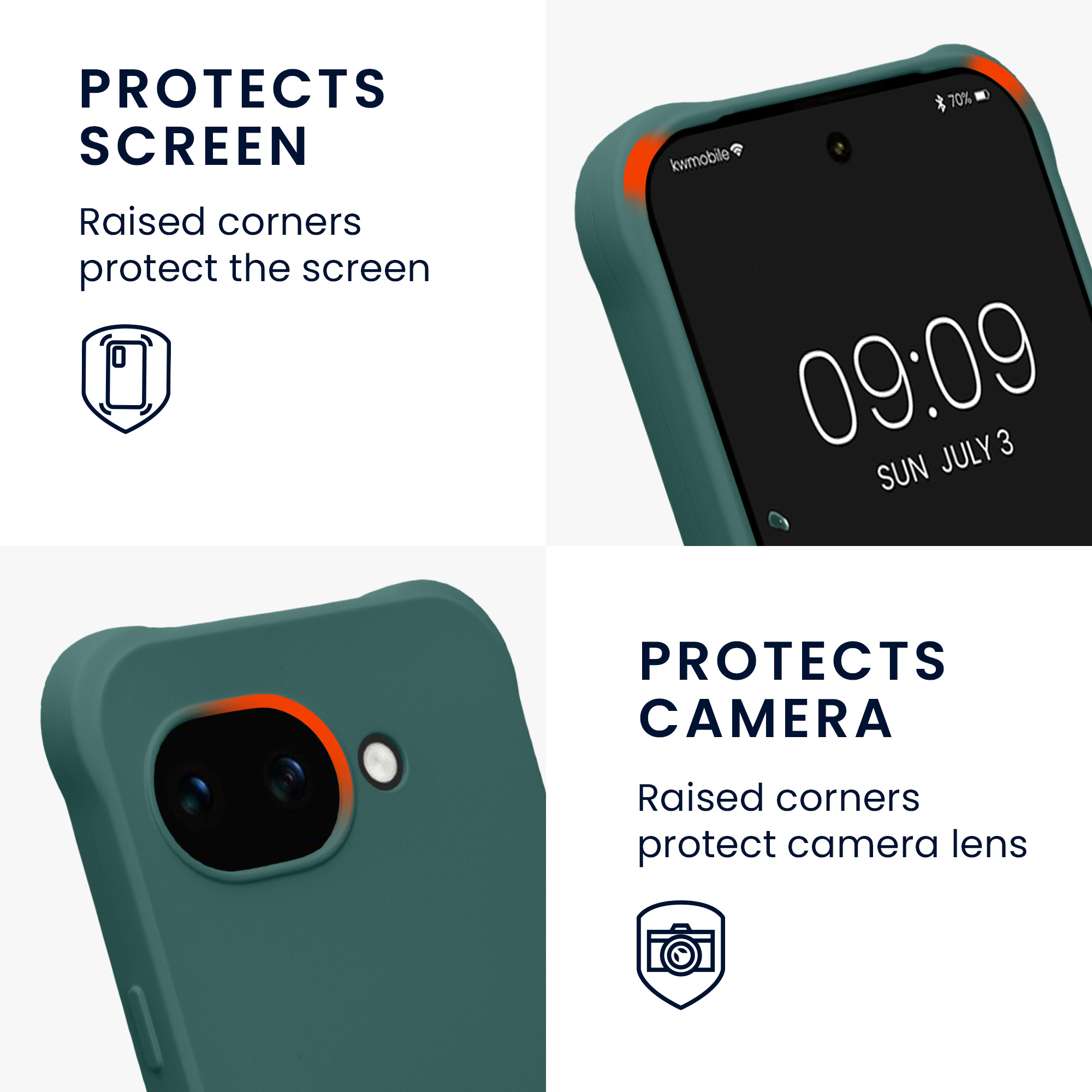 Crossbody kryt kwmobile pro Google Pixel 10a - petrolejová