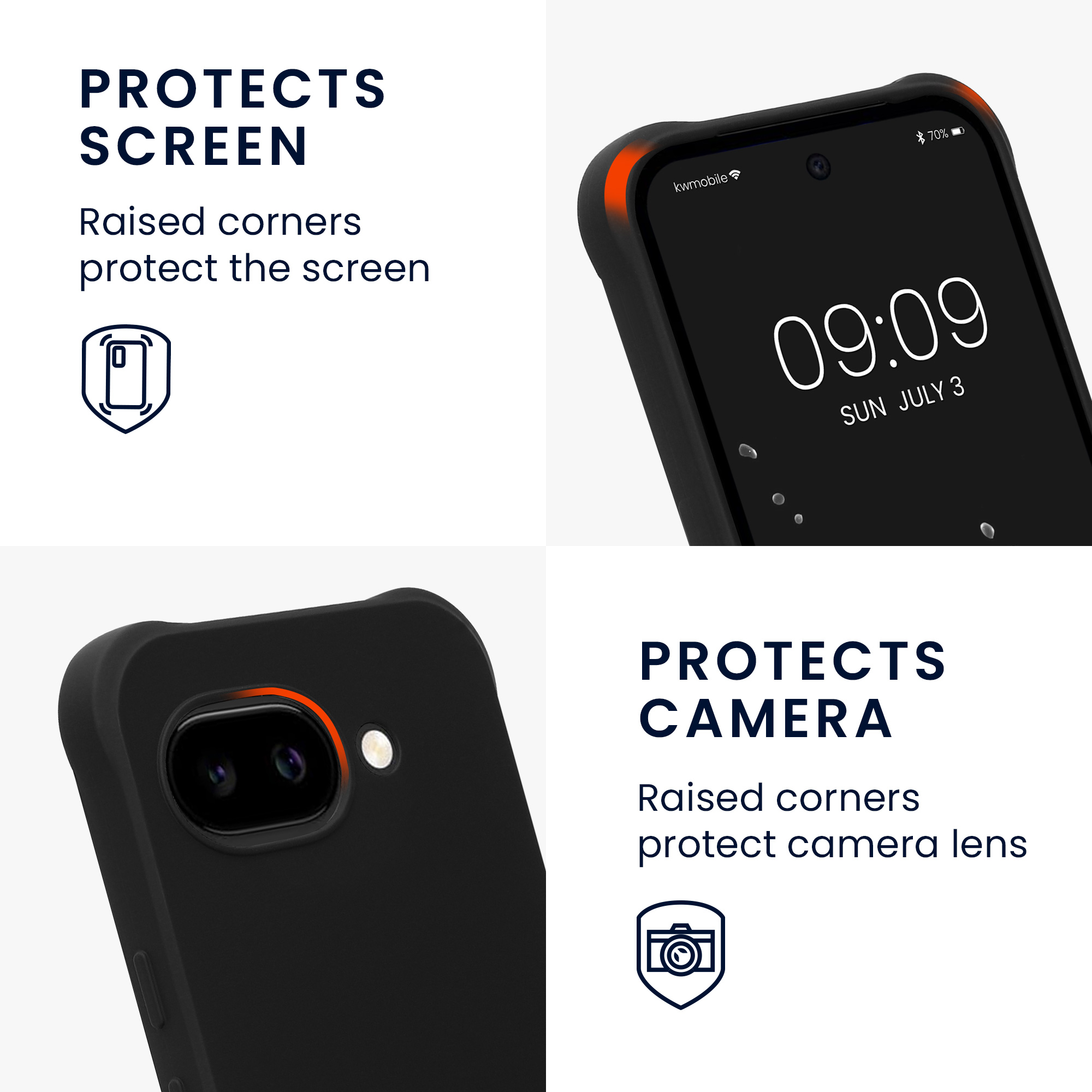 Pouzdro s popruhem (crossbody) pro Google Pixel 10a kwmobile silikonové - černá