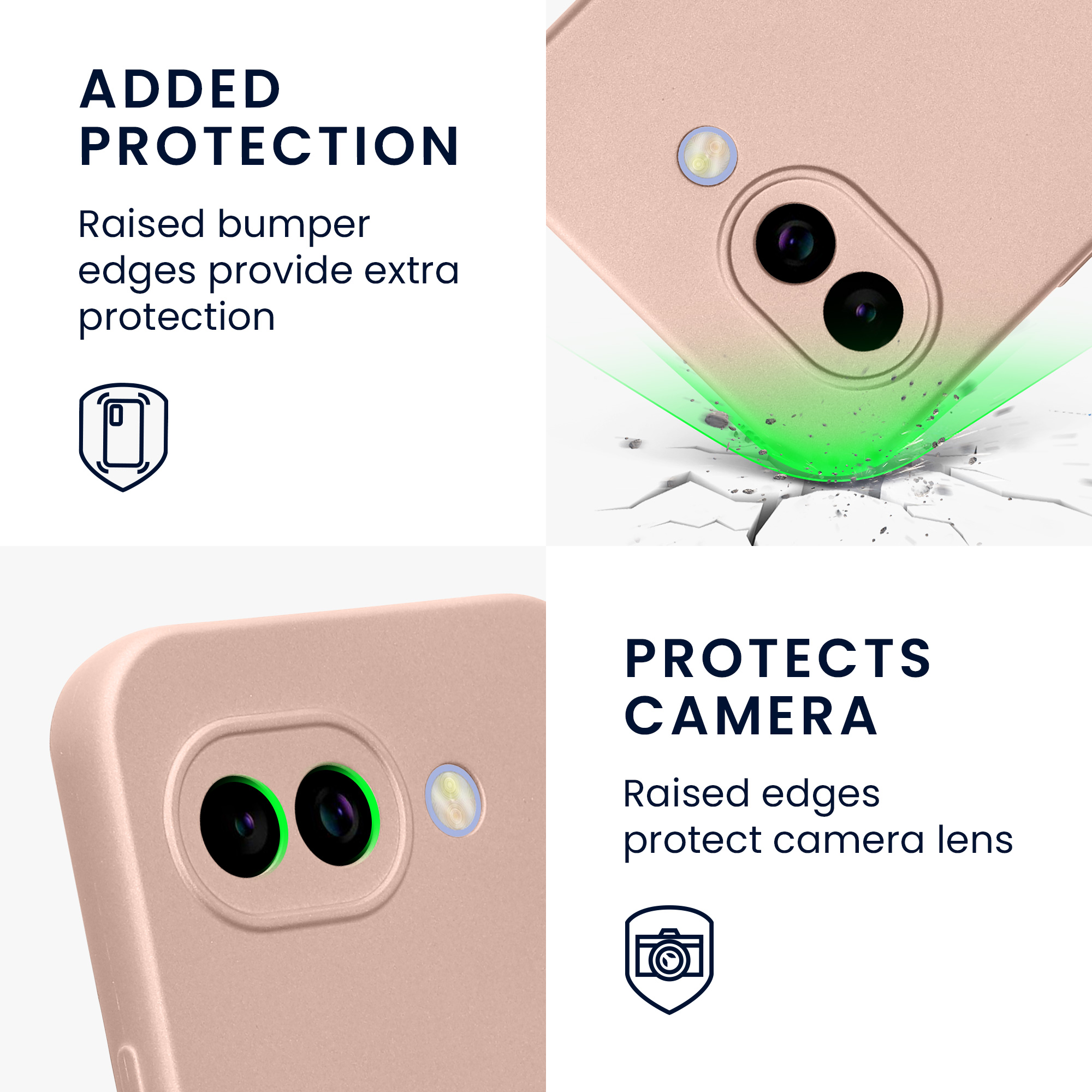 Pouzdro pro Google Pixel 10a kwmobile metalické TPU - metalická růžové zlato