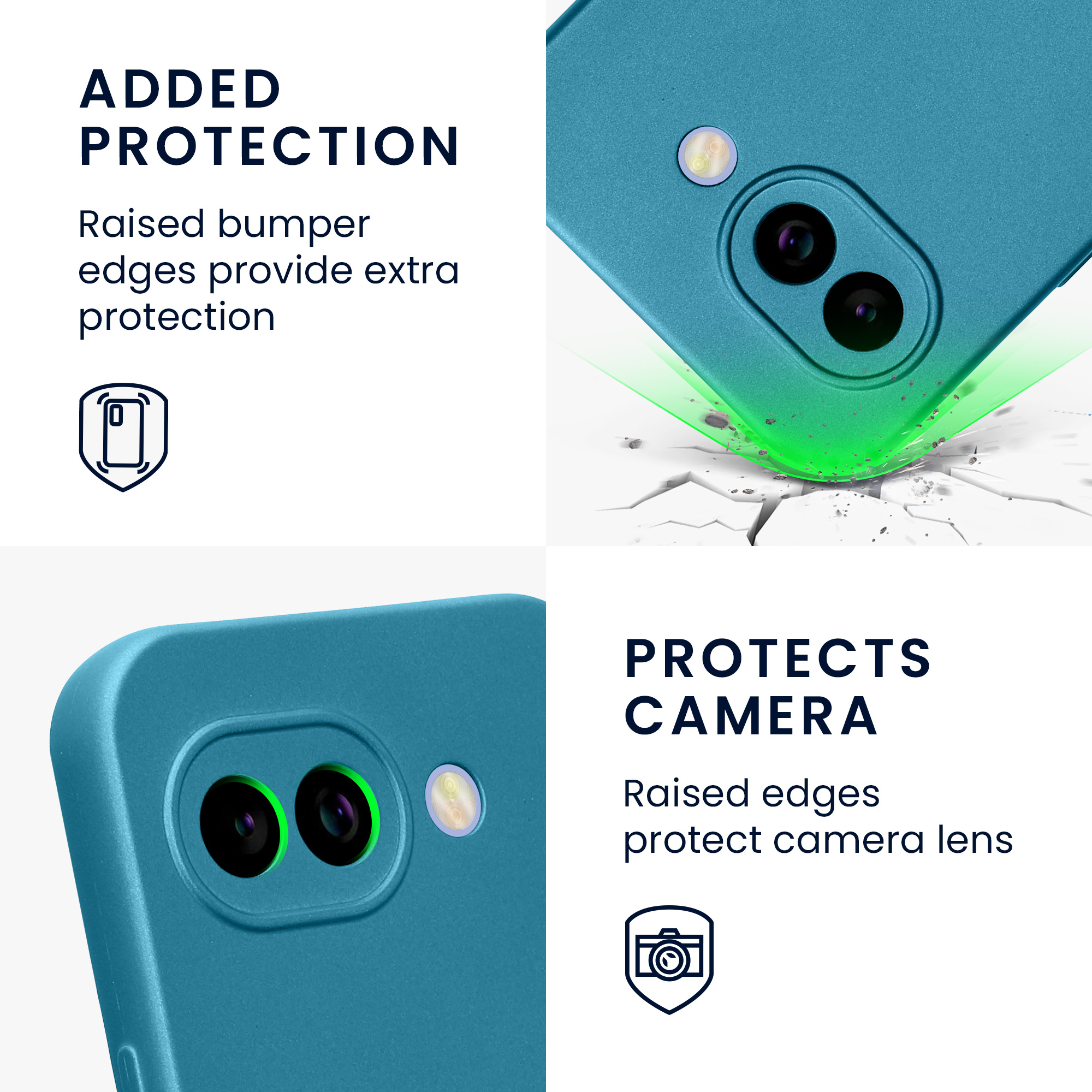 Pouzdro pro Google Pixel 10a kwmobile metalické TPU - metalická karibská modrá