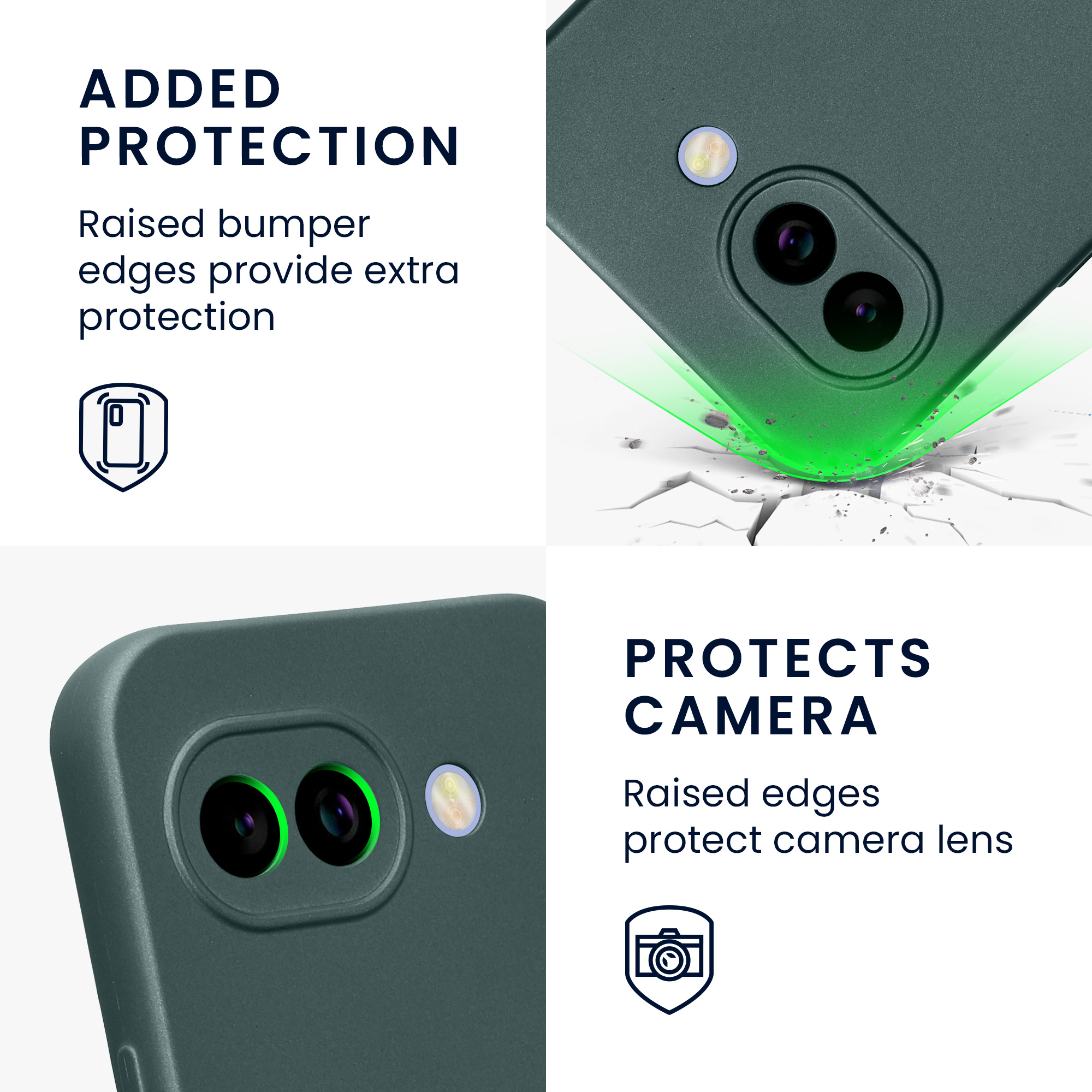 Pouzdro pro Google Pixel 10a kwmobile metalické TPU - metalická petrolejová
