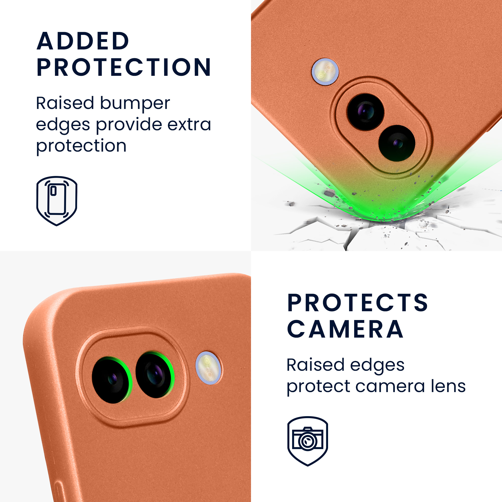 Pouzdro pro Google Pixel 10a kwmobile metalické TPU - metalická oranžová
