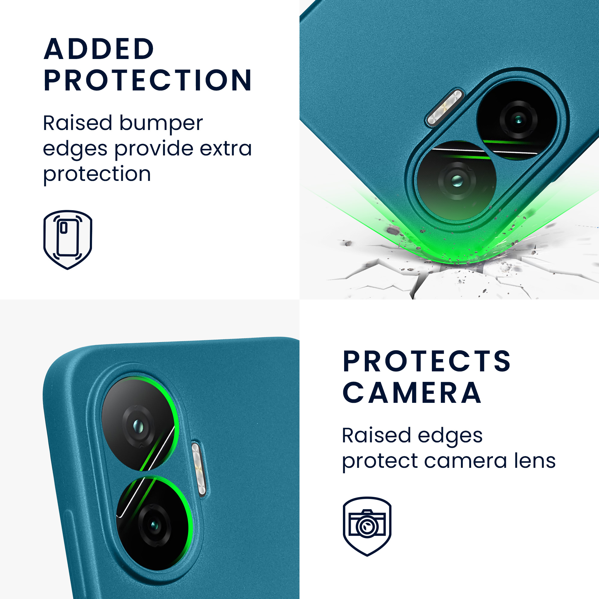 Pouzdro pro Xiaomi Poco F7 kwmobile metalické TPU - metalická karibská modrá