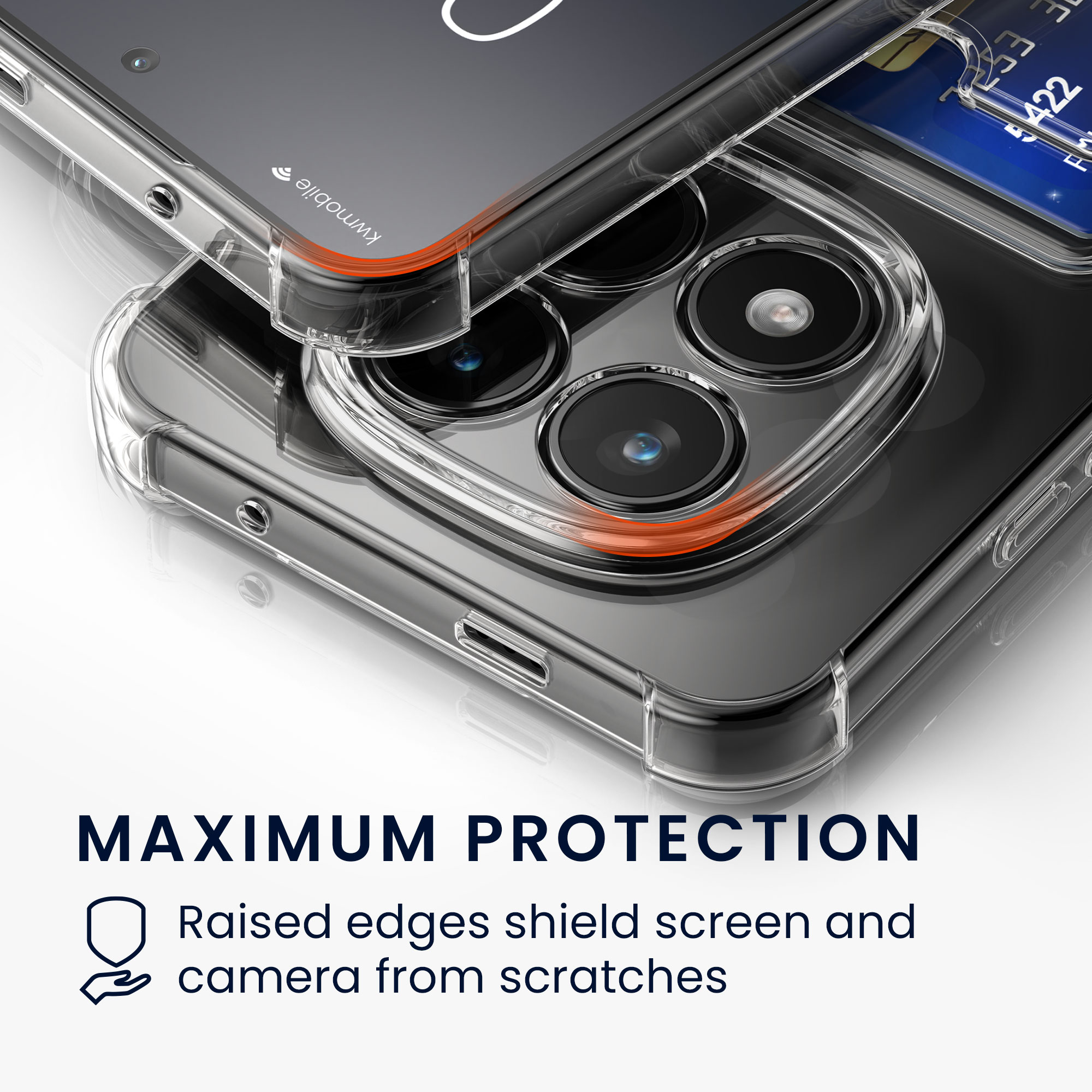 Kryt s držákem karty kwmobile pro Xiaomi Redmi Note 15 Pro+ 5G / Poco M8 Pro 5G - transparentní