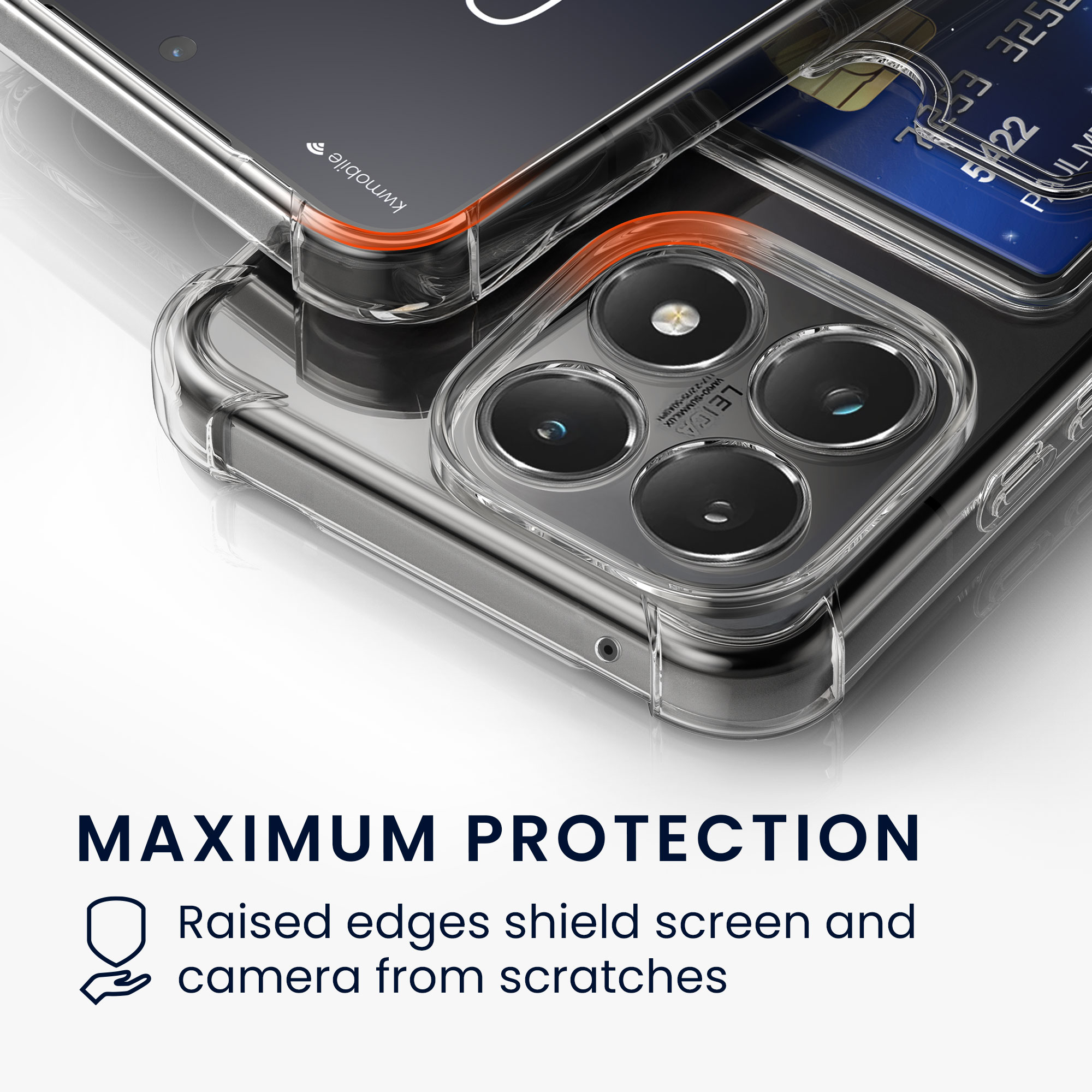 TPU pouzdro s kapsou na kartu pro Xiaomi 15T kwmobile kapsa na kartu - transparentní