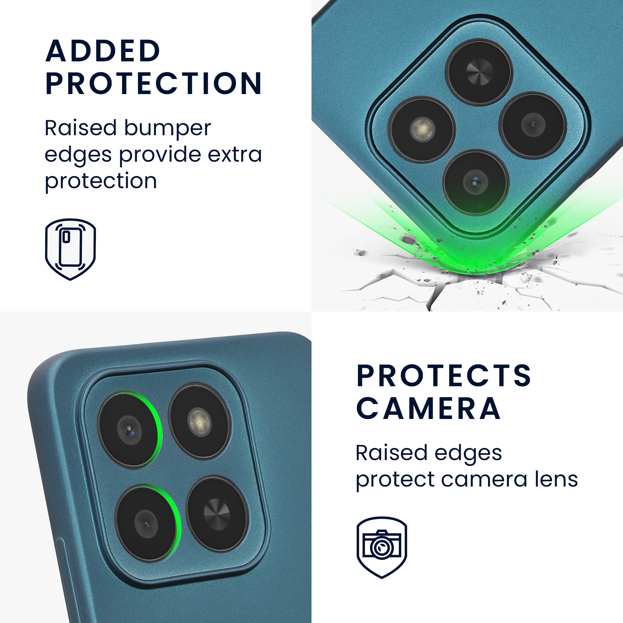 Pouzdro pro HONOR 400 Smart 5G / X7d kwmobile metalické TPU - metalická karibská modrá