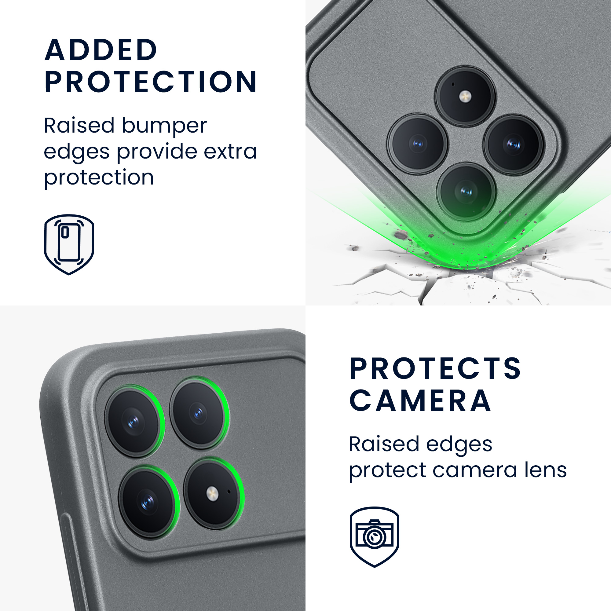 Pouzdro pro Xiaomi Poco F8 Pro kwmobile metalické TPU - metalická šedá