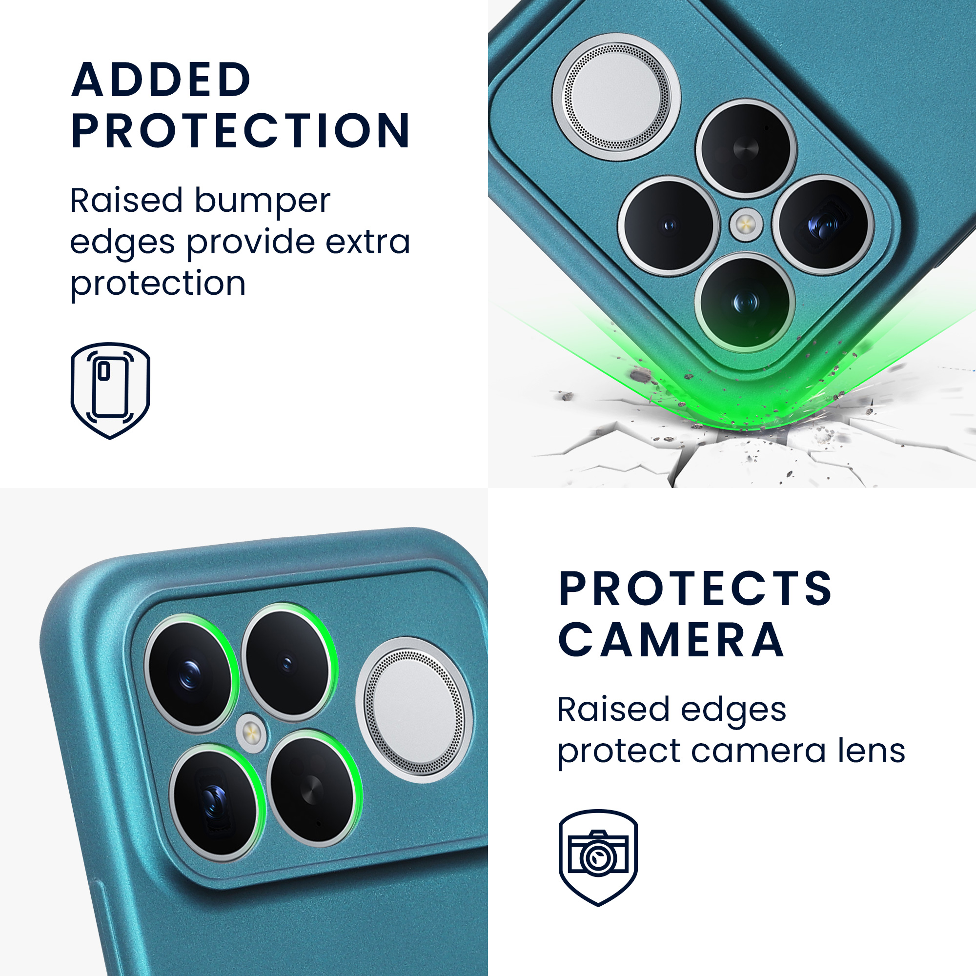 Pouzdro pro Xiaomi Poco F8 Ultra kwmobile metalické TPU - metalická karibská modrá