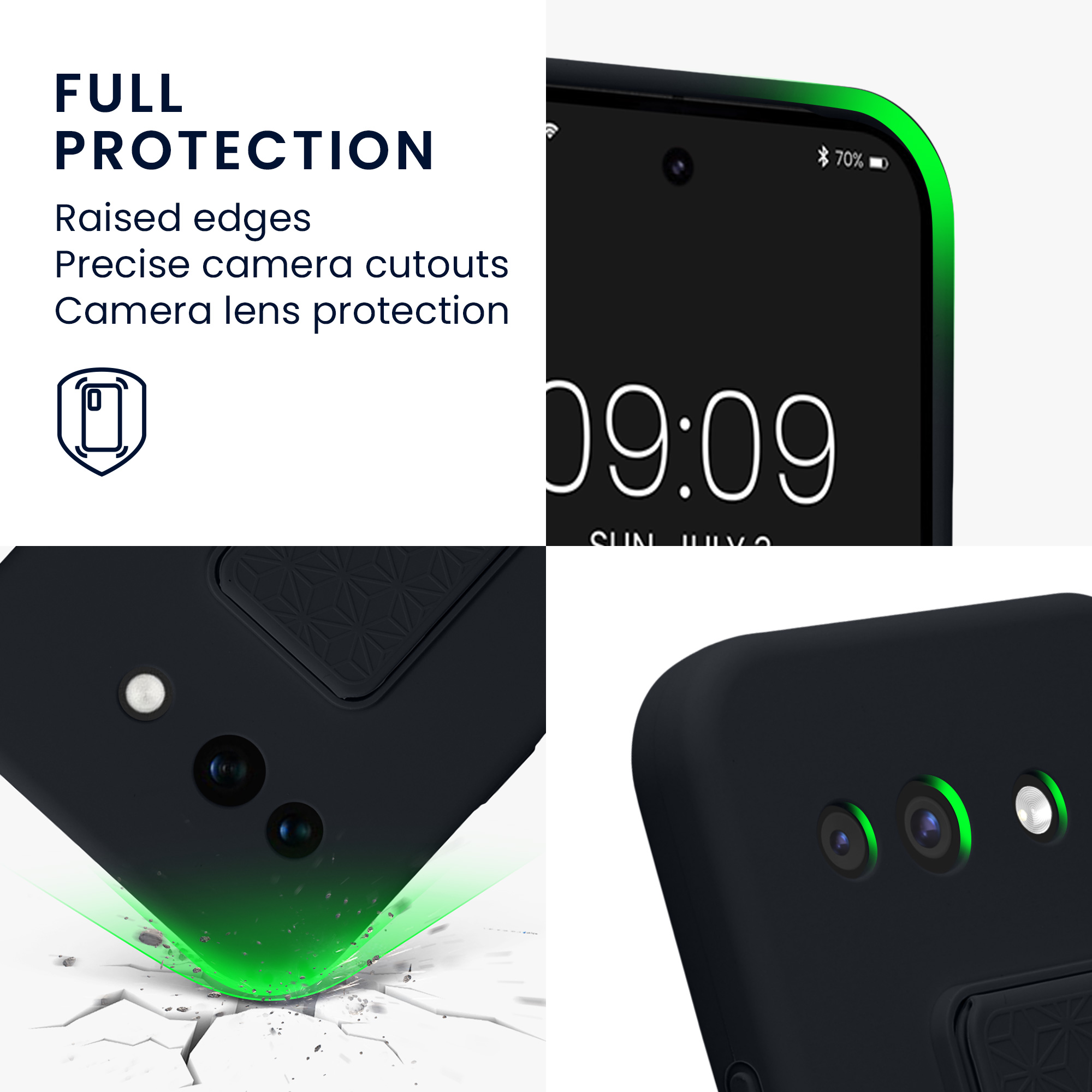 Pouzdro pro Google Pixel 10a kwmobile se stojánkem s poutkem silikonové - borůvková
