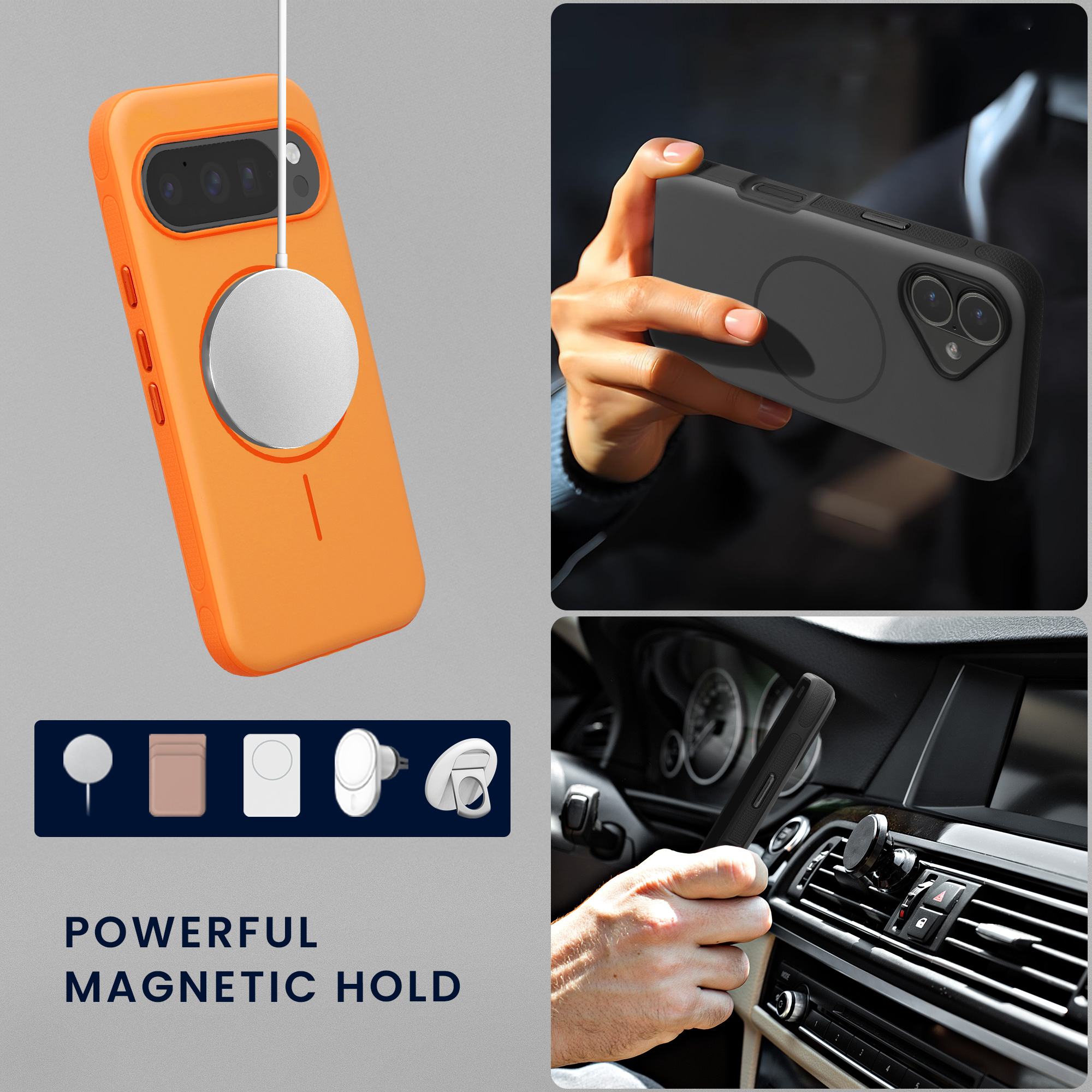 Nárazuvzdorné pouzdro pro Google Pixel 10 / 10 Pro / 9 / 9 Pro kwmobile TPU - oranžová