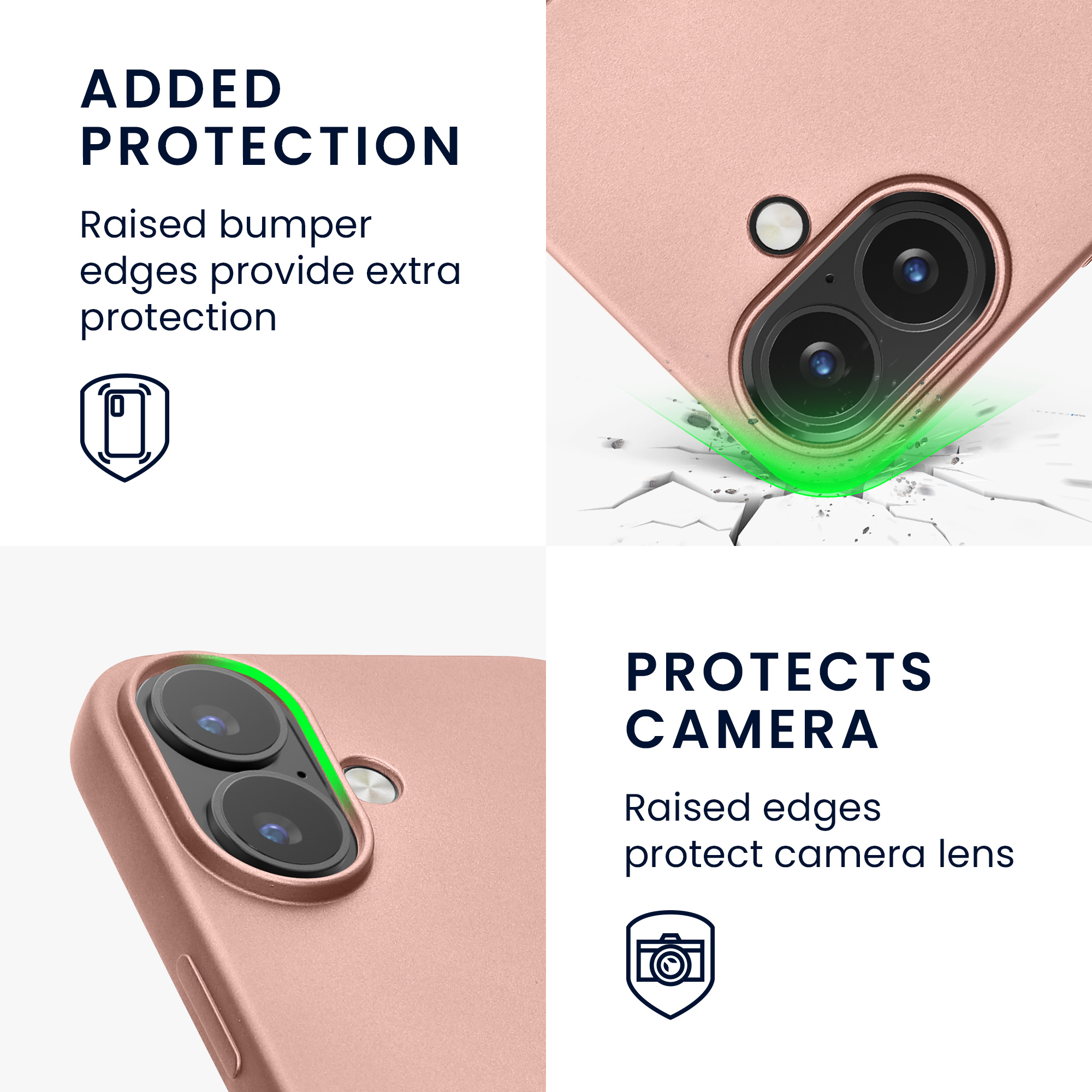 Pouzdro pro Apple iPhone 17 kwmobile tenké metalické silikonové - metalická růžové zlato