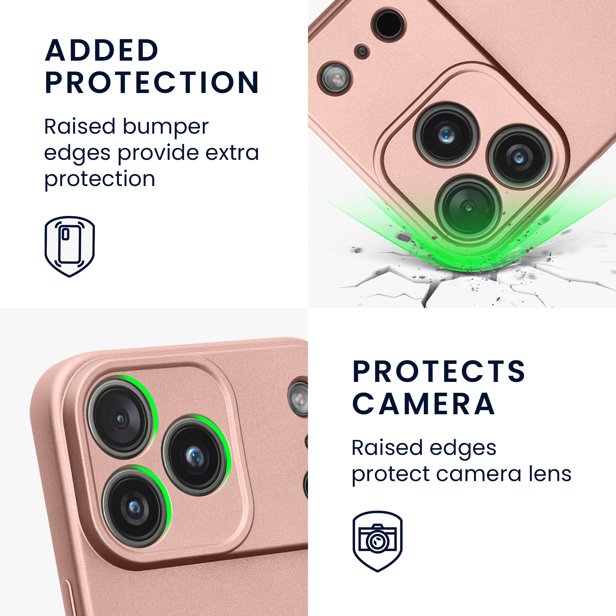 Pouzdro pro Apple iPhone 18 Pro Max / iPhone 17 Pro Max kwmobile metalické TPU - metalická růžové zlato