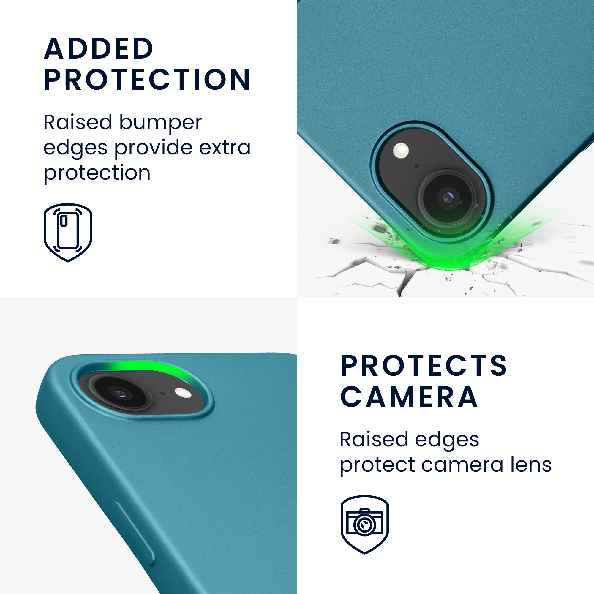 Pouzdro pro Apple iPhone 17e / iPhone 16e kwmobile metalické TPU - metalická karibská modrá