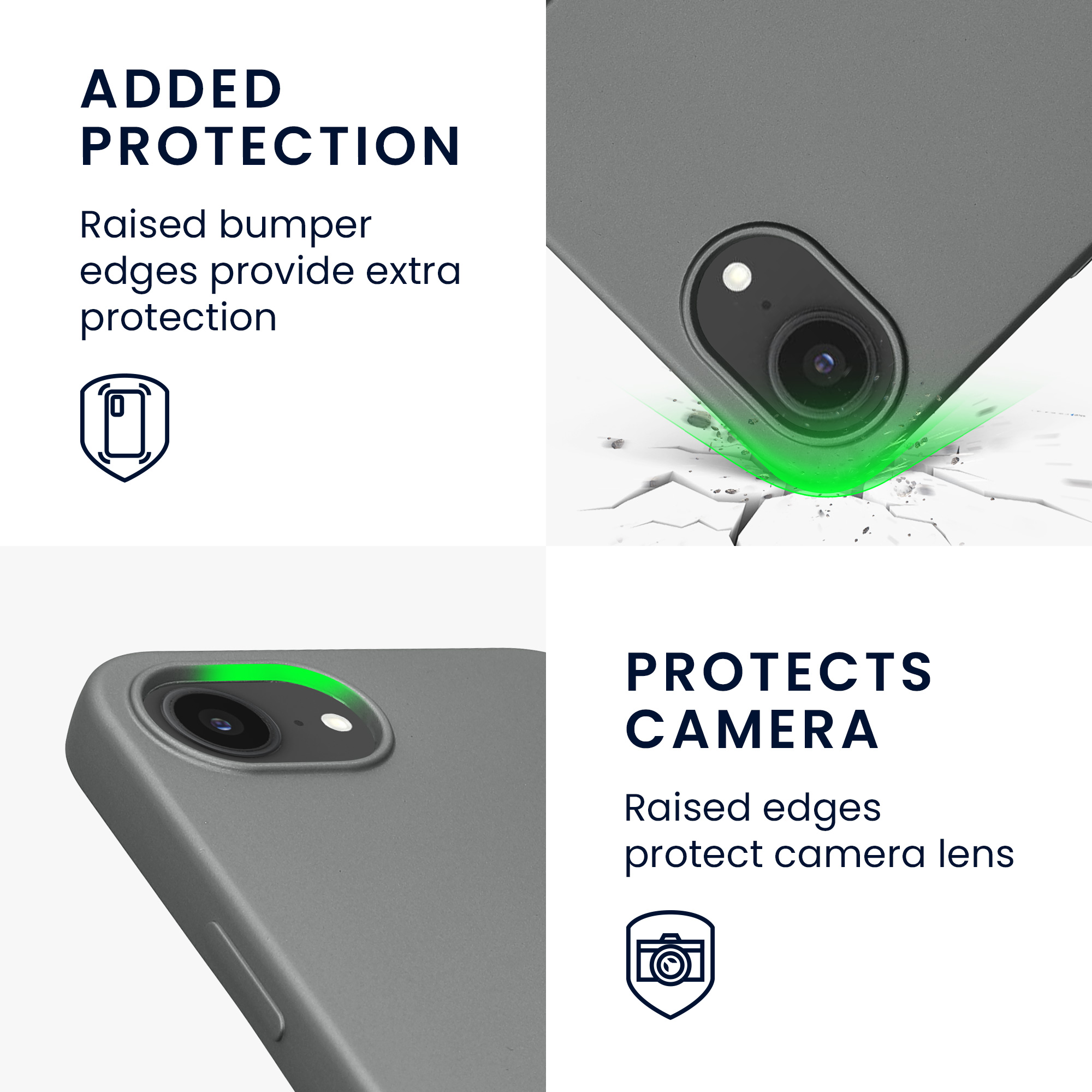 Pouzdro pro Apple iPhone 17e / iPhone 16e kwmobile metalické TPU - metalická šedá