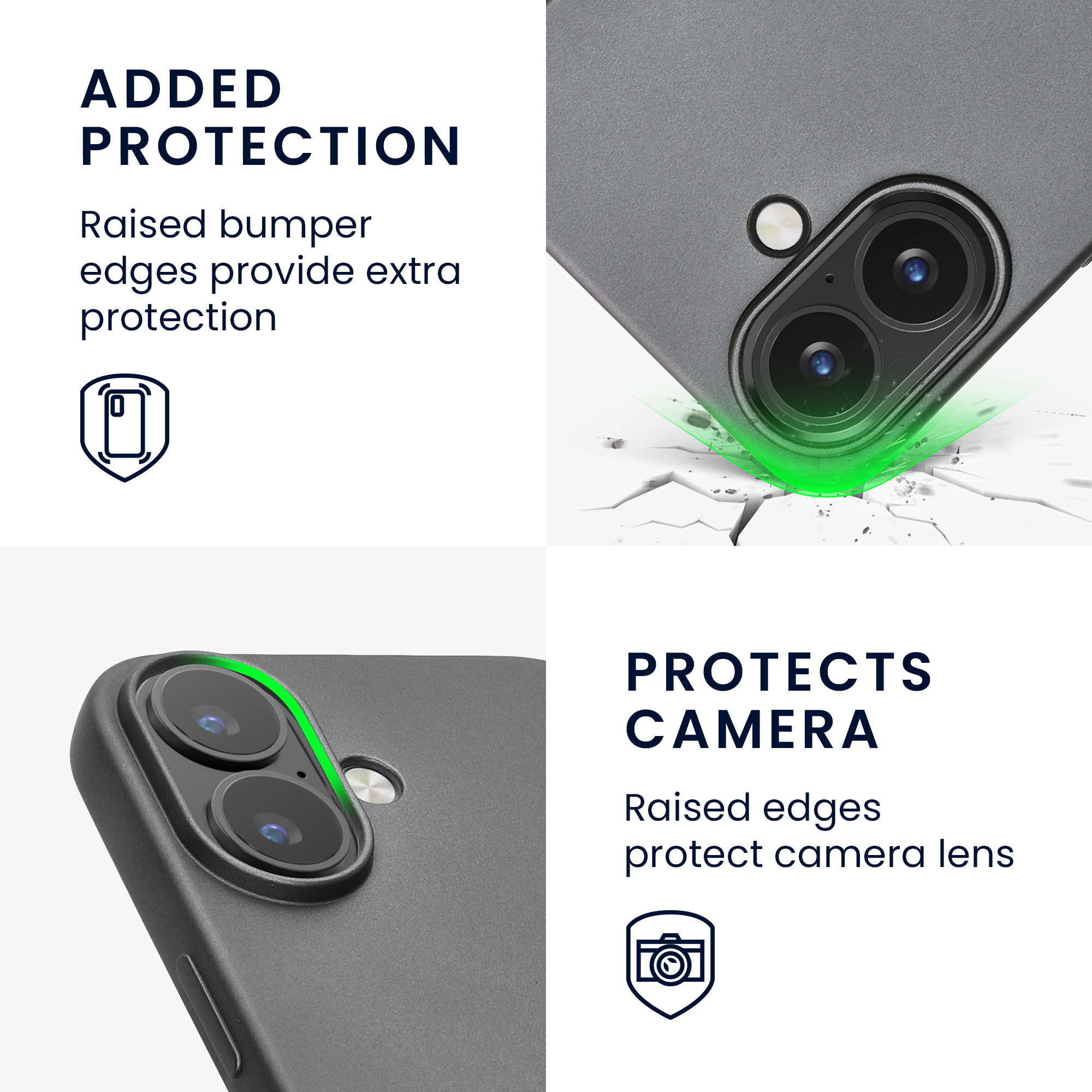 Pouzdro pro Apple iPhone 16 kwmobile tenké metalické silikonové - metalická šedá