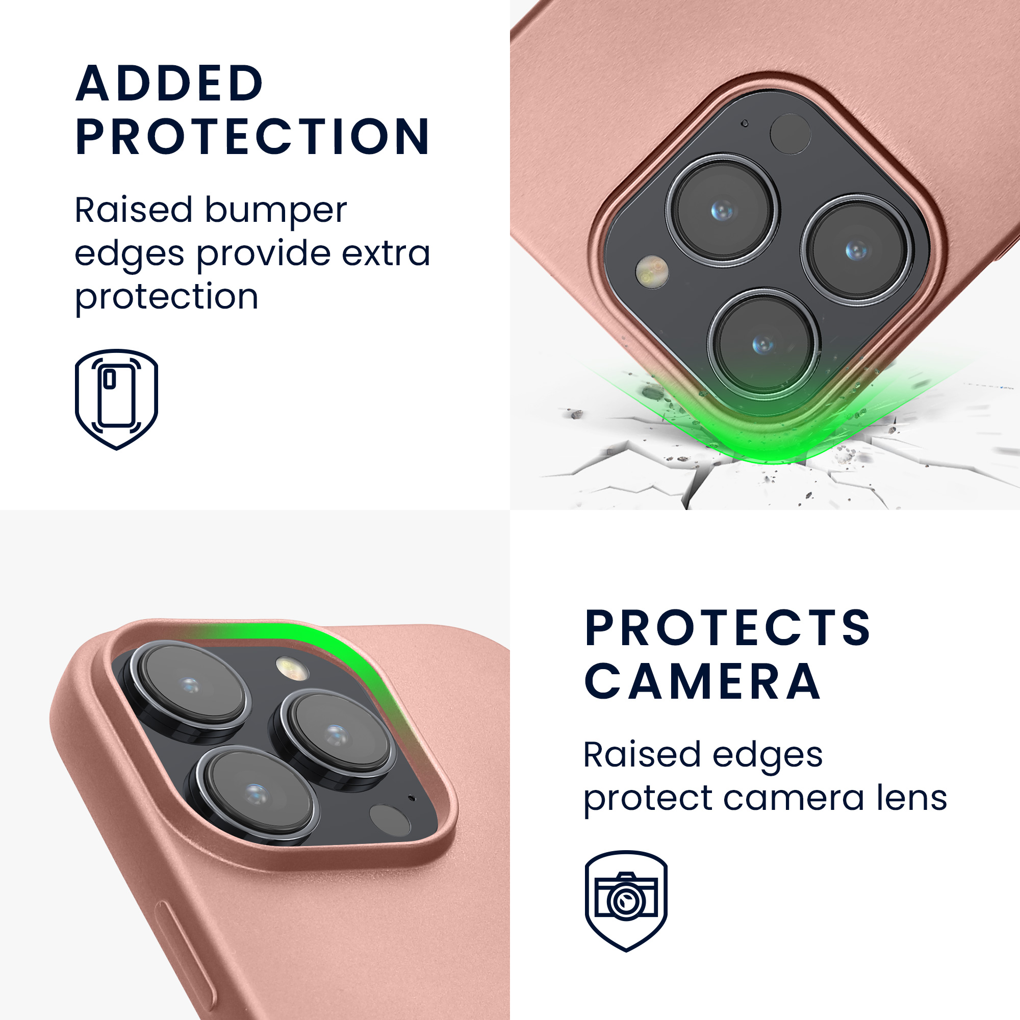 Pouzdro pro Apple iPhone 16 Pro kwmobile tenké metalické silikonové - metalická růžové zlato