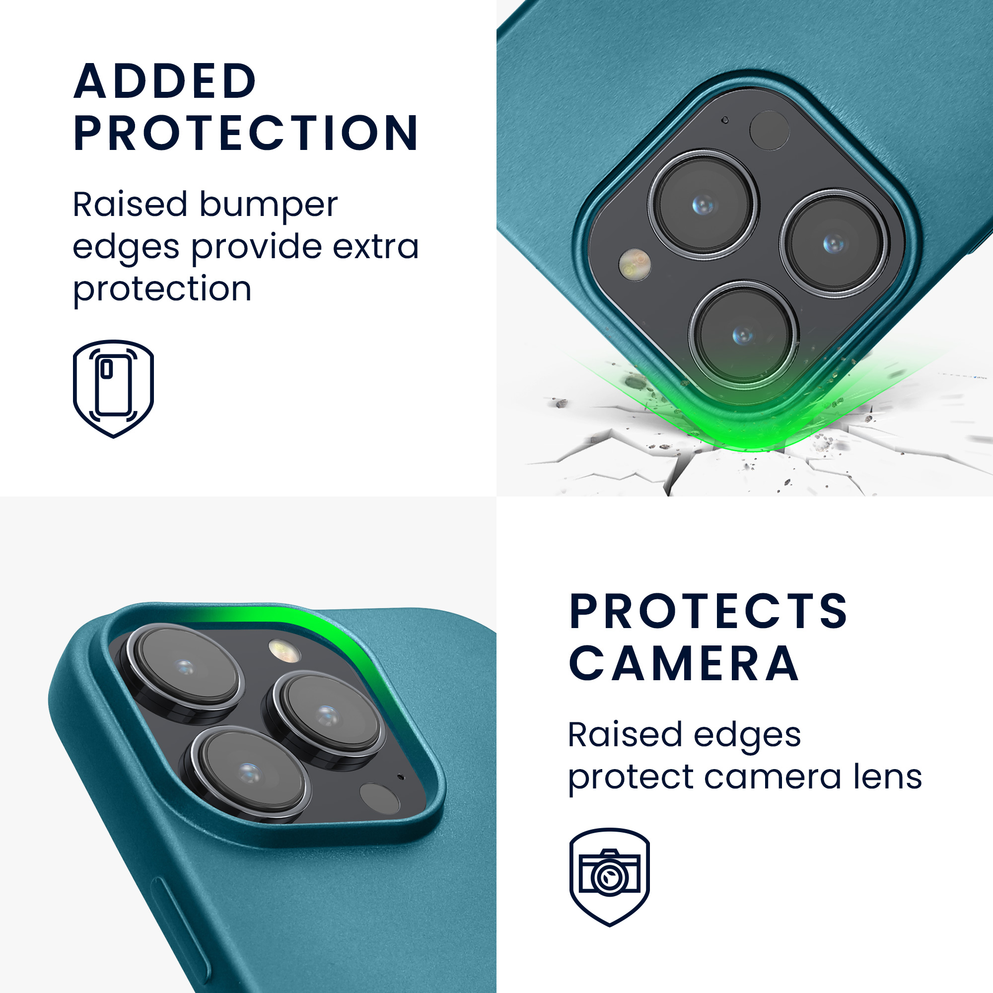 Pouzdro pro Apple iPhone 16 Pro kwmobile tenké metalické silikonové - metalická karibská modrá