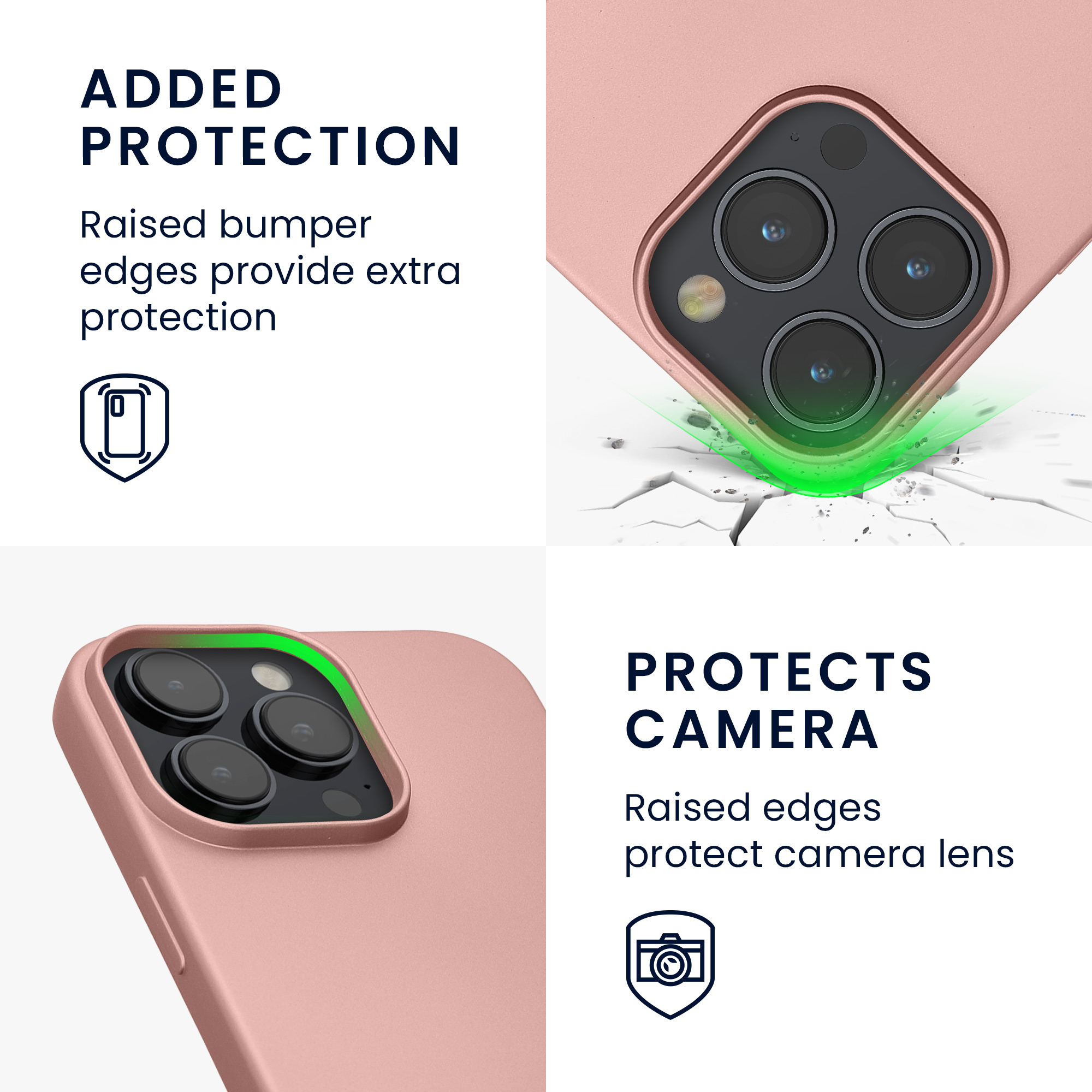 Pouzdro pro Apple iPhone 16 Pro Max kwmobile tenké metalické silikonové - metalická růžové zlato