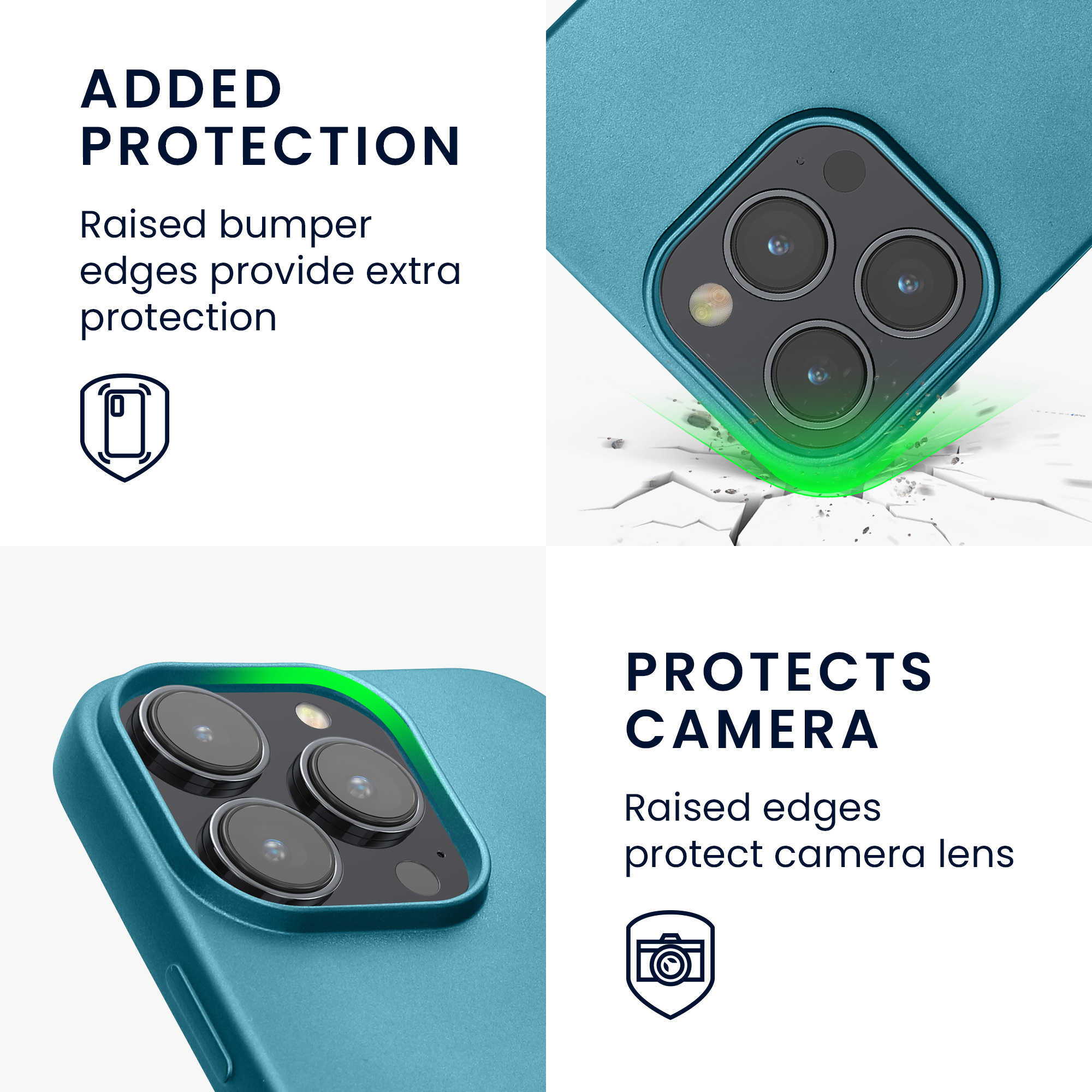 Pouzdro pro Apple iPhone 16 Pro Max kwmobile tenké metalické silikonové - metalická karibská modrá