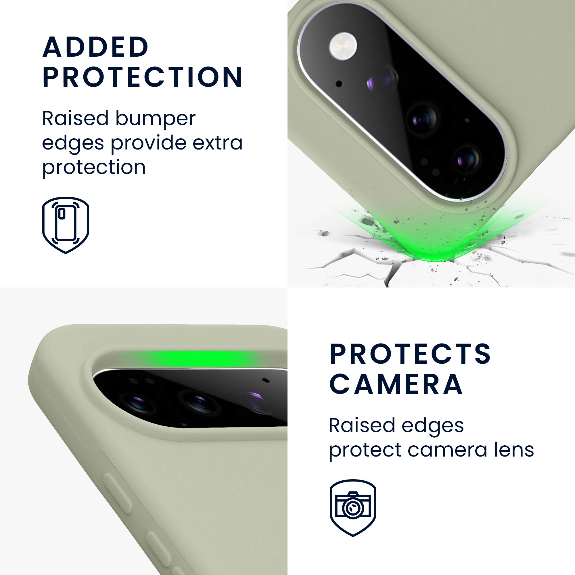 Pouzdro pro Google Pixel 11 / Pixel 11 Pro kwmobile silikonové - šedozelená