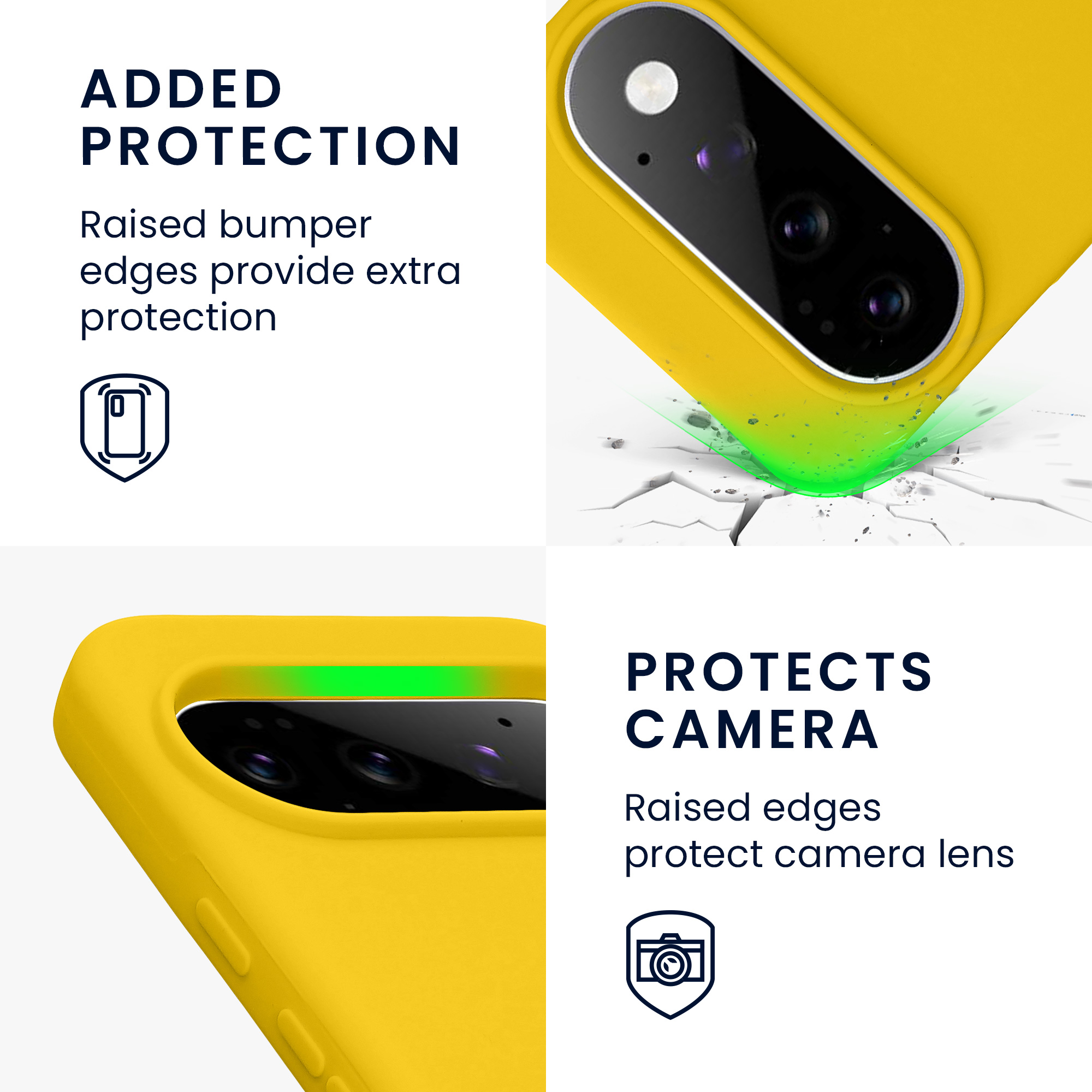 Pouzdro pro Google Pixel 11 / Pixel 11 Pro kwmobile silikonové - zářivě žlutá