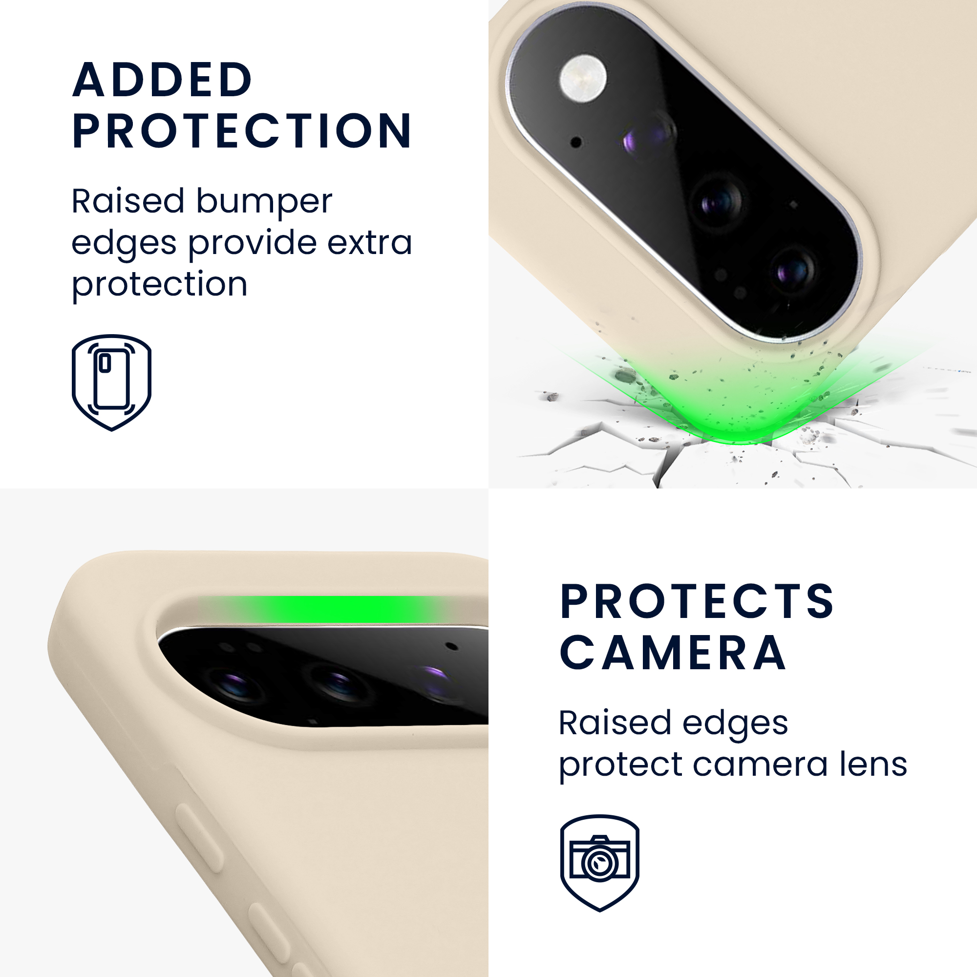 Kryt na mobil Google Pixel 11 / 11 Pro, nárazuvzdorný - kwmobile, krémový