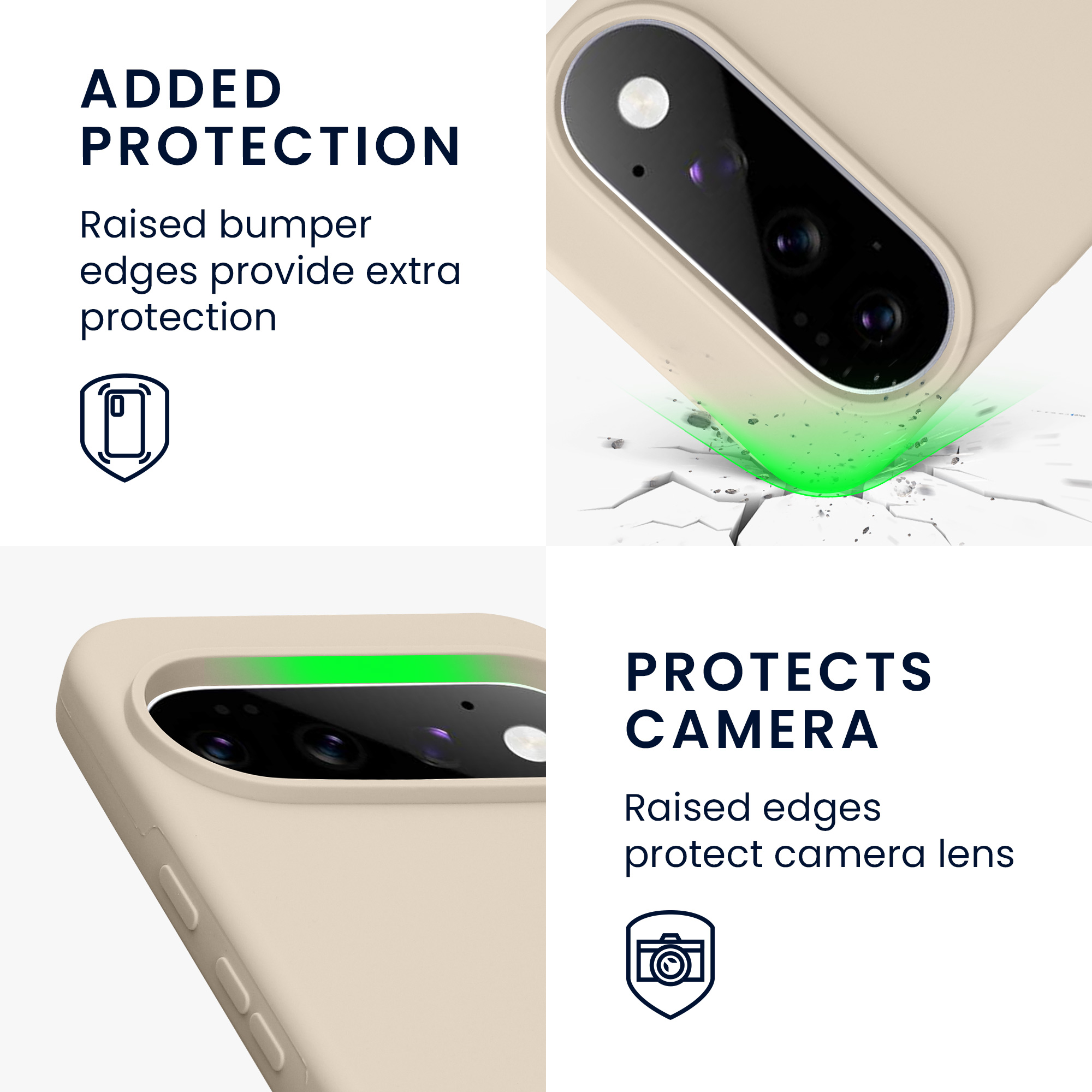 Pouzdro pro Google Pixel 11 Pro XL kwmobile silikonové - matná krémová