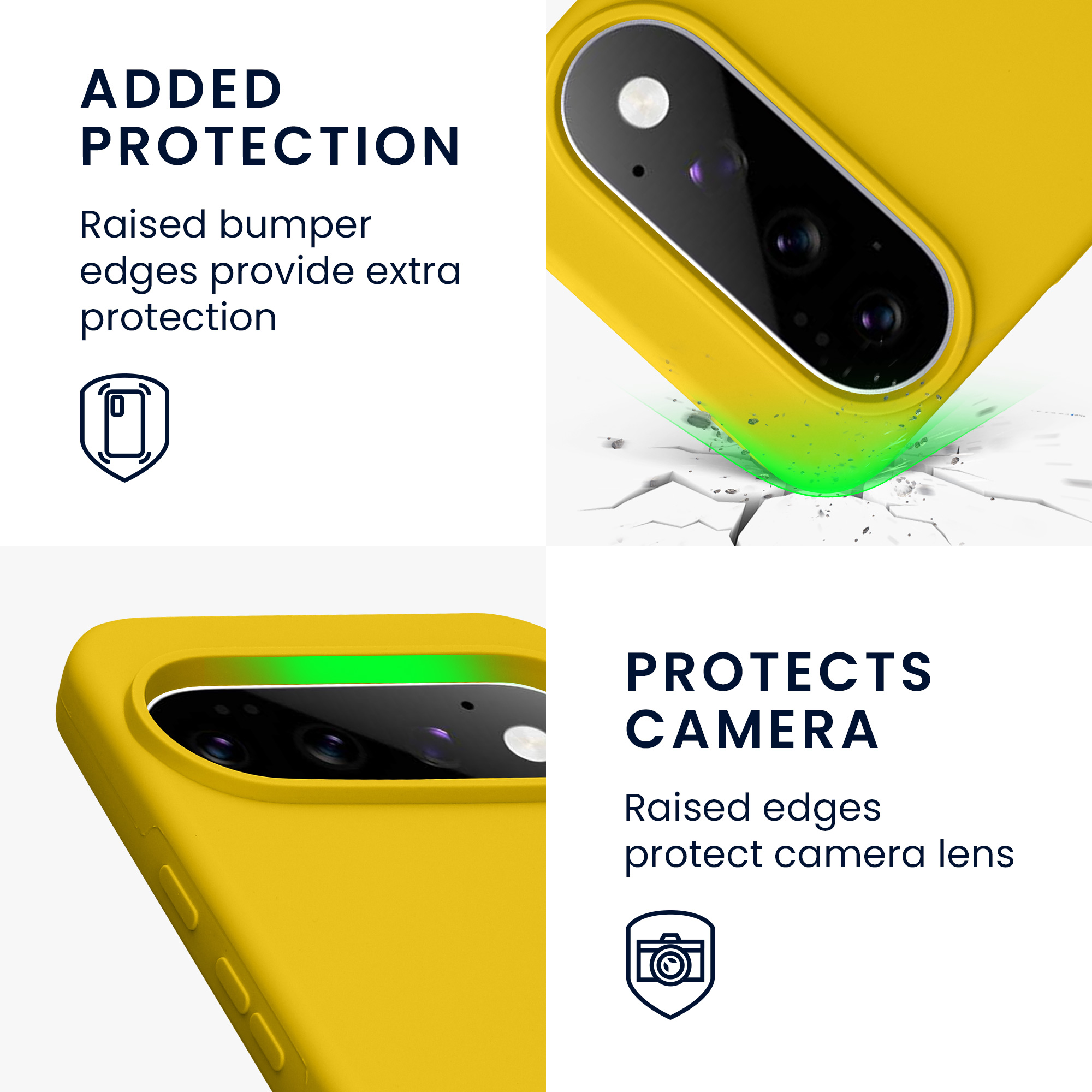 Pouzdro pro Google Pixel 11 Pro XL kwmobile silikonové - zářivě žlutá
