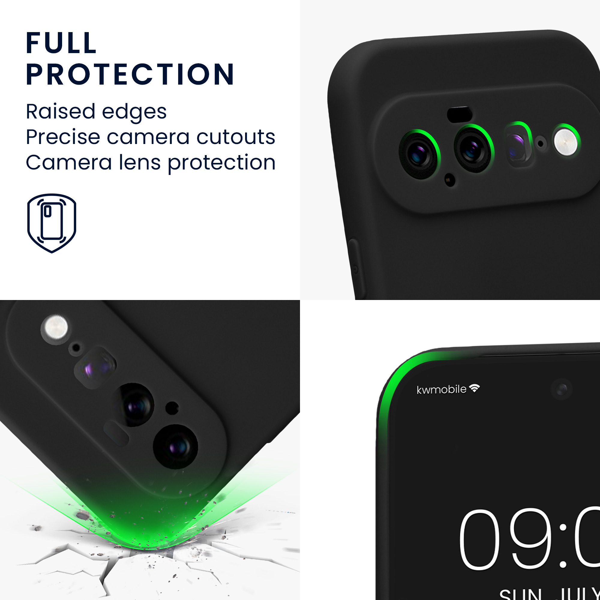 Pouzdro pro Google Pixel 11 kwmobile tenké TPU - matná černá