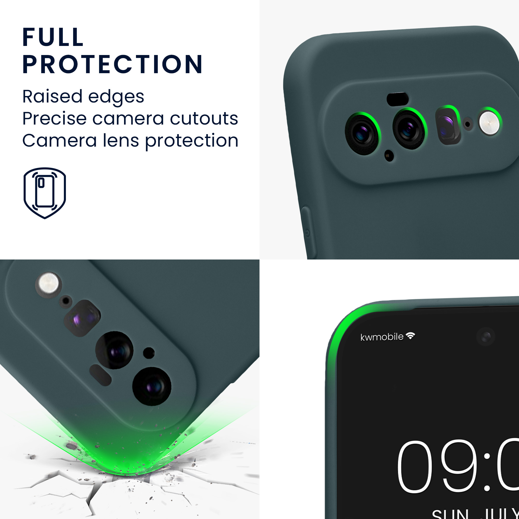 Pouzdro pro Google Pixel 11 kwmobile tenké TPU - tmavá antracitová
