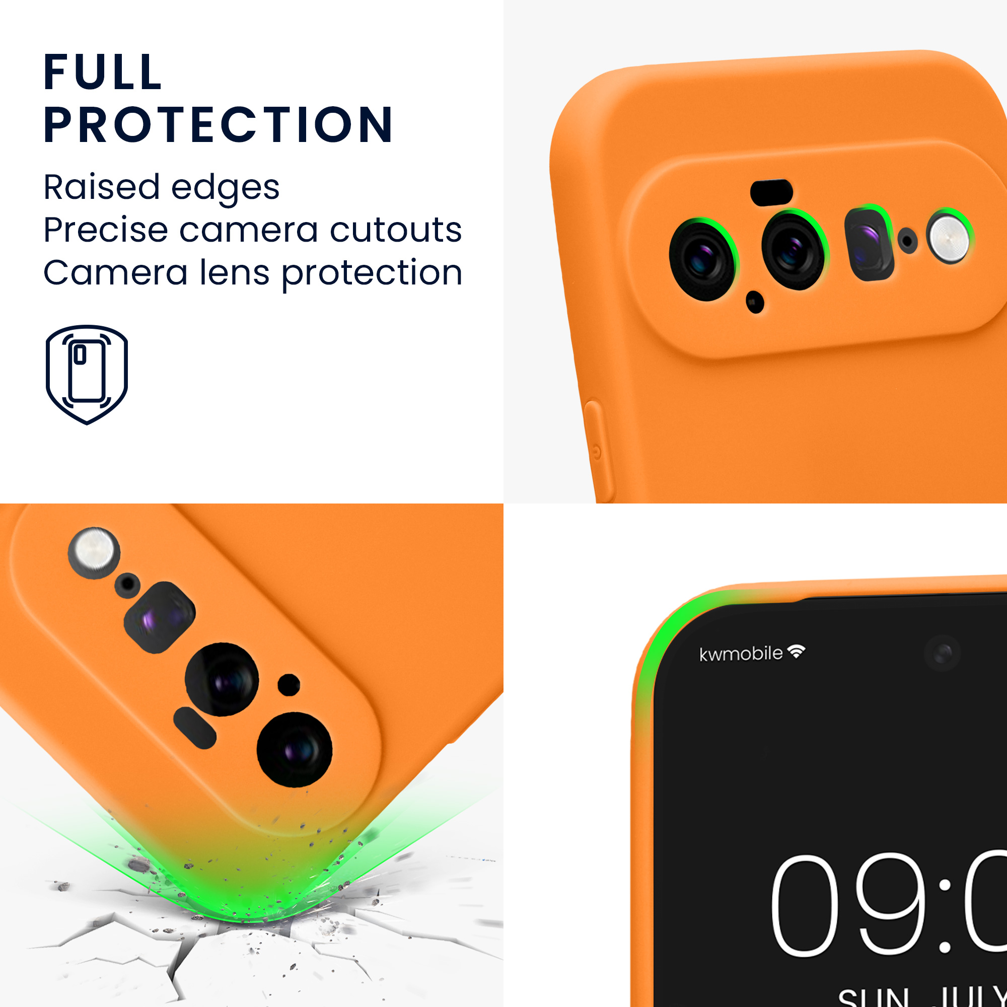 Pouzdro pro Google Pixel 11 kwmobile tenké TPU - ovocná oranžová