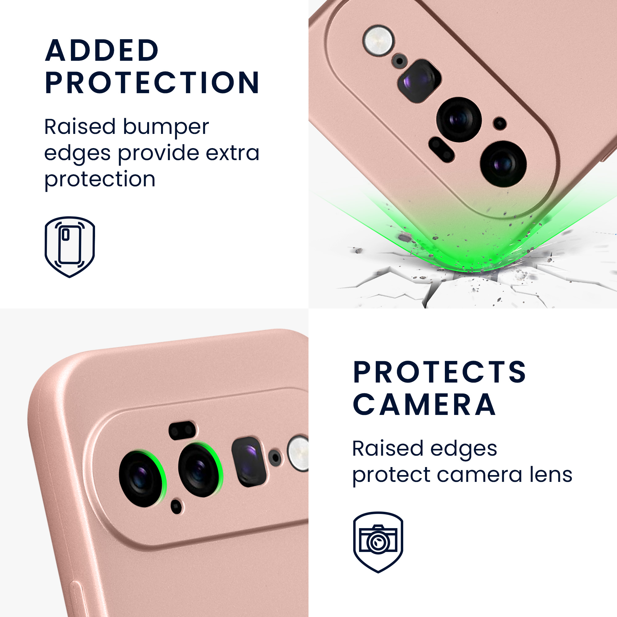 Pouzdro pro Google Pixel 11 kwmobile metalické TPU - metalická růžové zlato