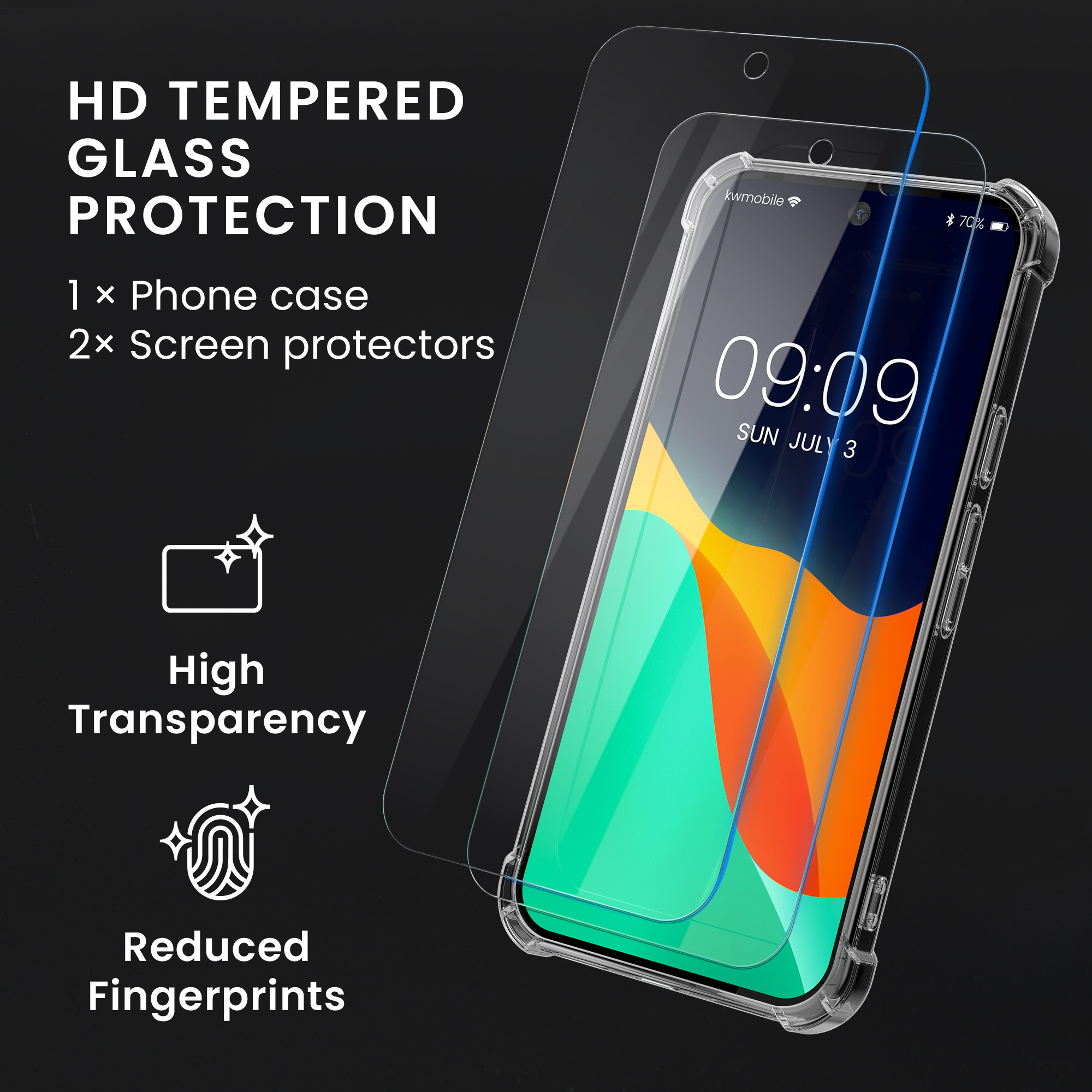 Čiré pouzdro pro Google Pixel 11 kwmobile - transparentní