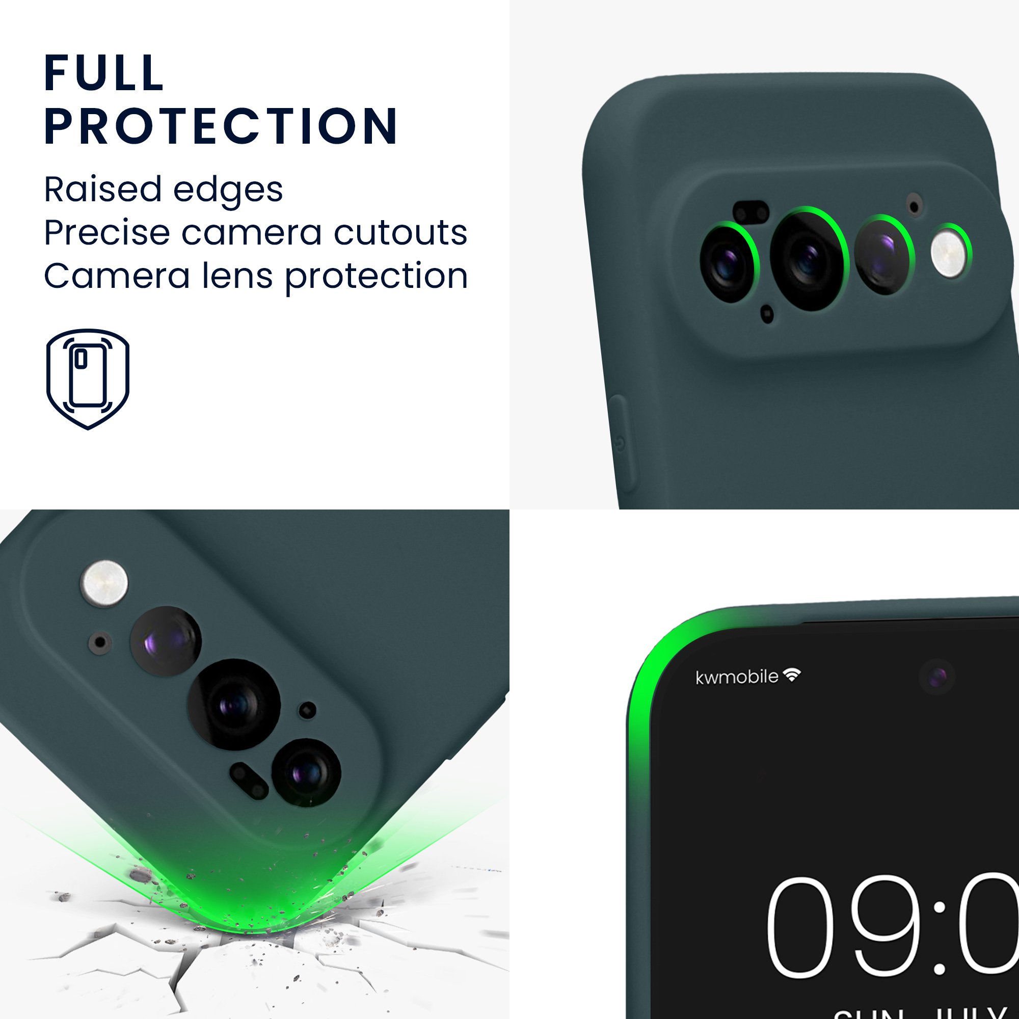 Pouzdro pro Google Pixel 11 Pro kwmobile tenké TPU - tmavá antracitová