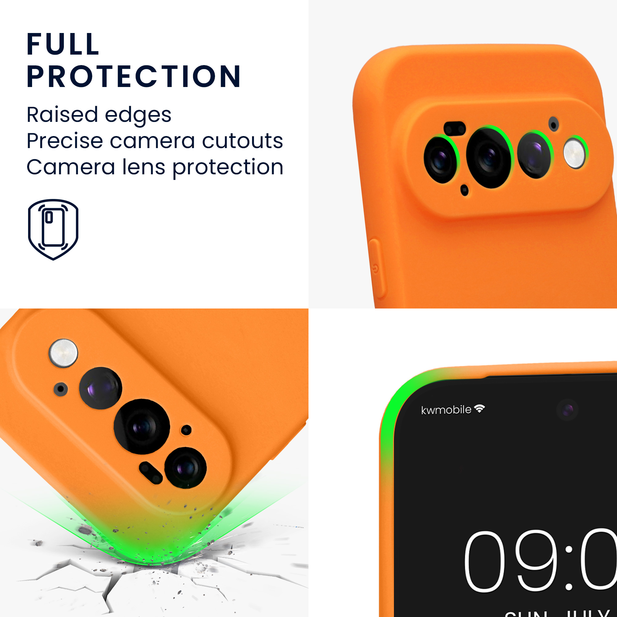 Pouzdro pro Google Pixel 11 Pro kwmobile tenké TPU - ovocná oranžová