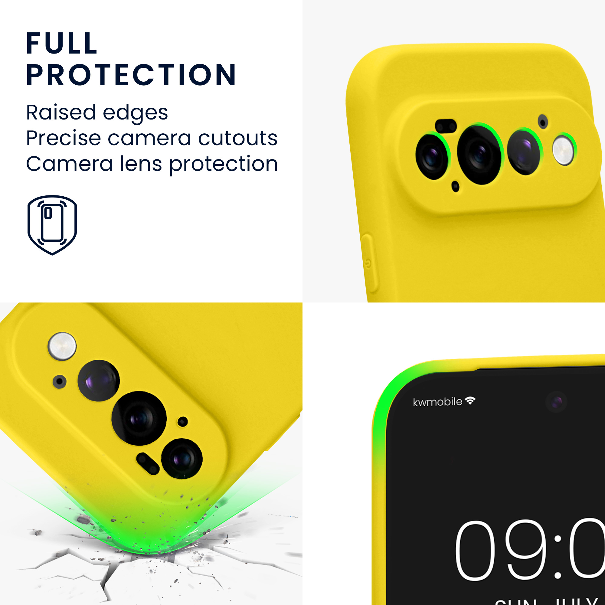 Pouzdro pro Google Pixel 11 Pro kwmobile tenké TPU - zářivě žlutá