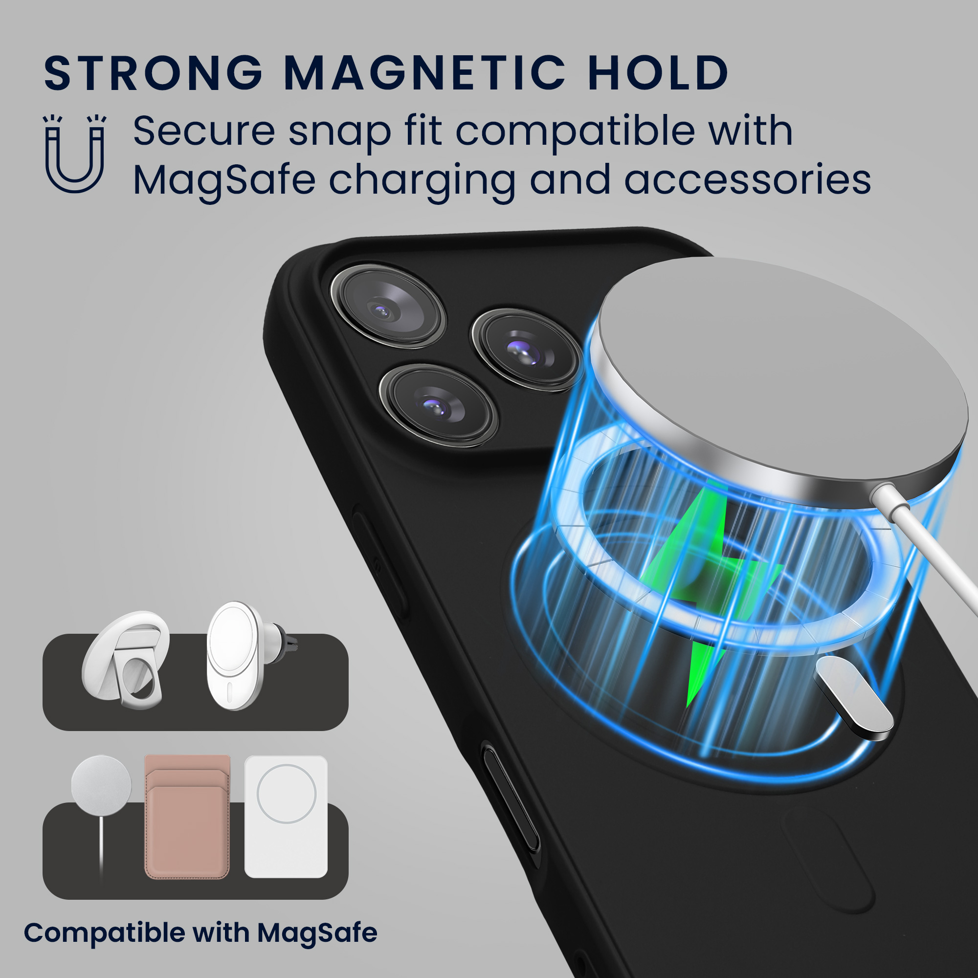 Kryt s MagSafe na mobil Apple iPhone 18 Pro / 17 Pro - kwmobile, matný černý