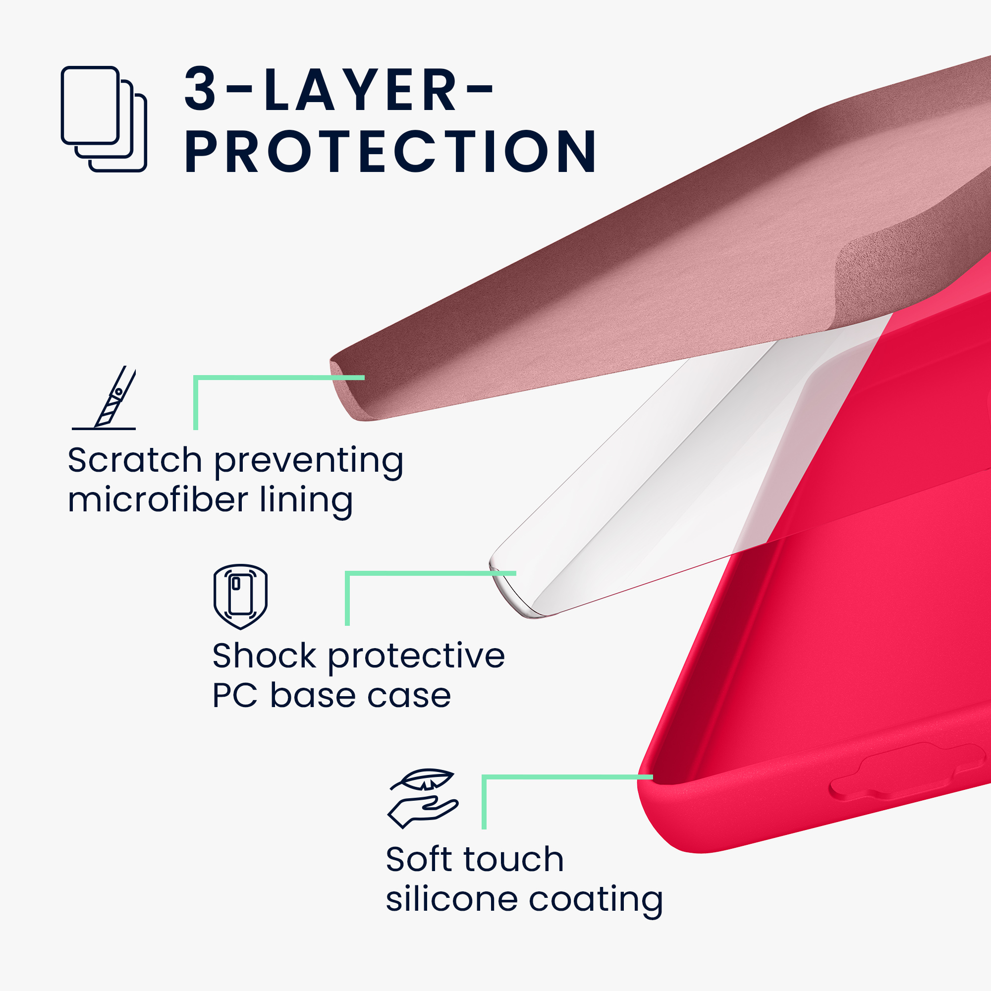 Silikonový kryt na mobil Galaxy S24 kwmobile neonově růžová